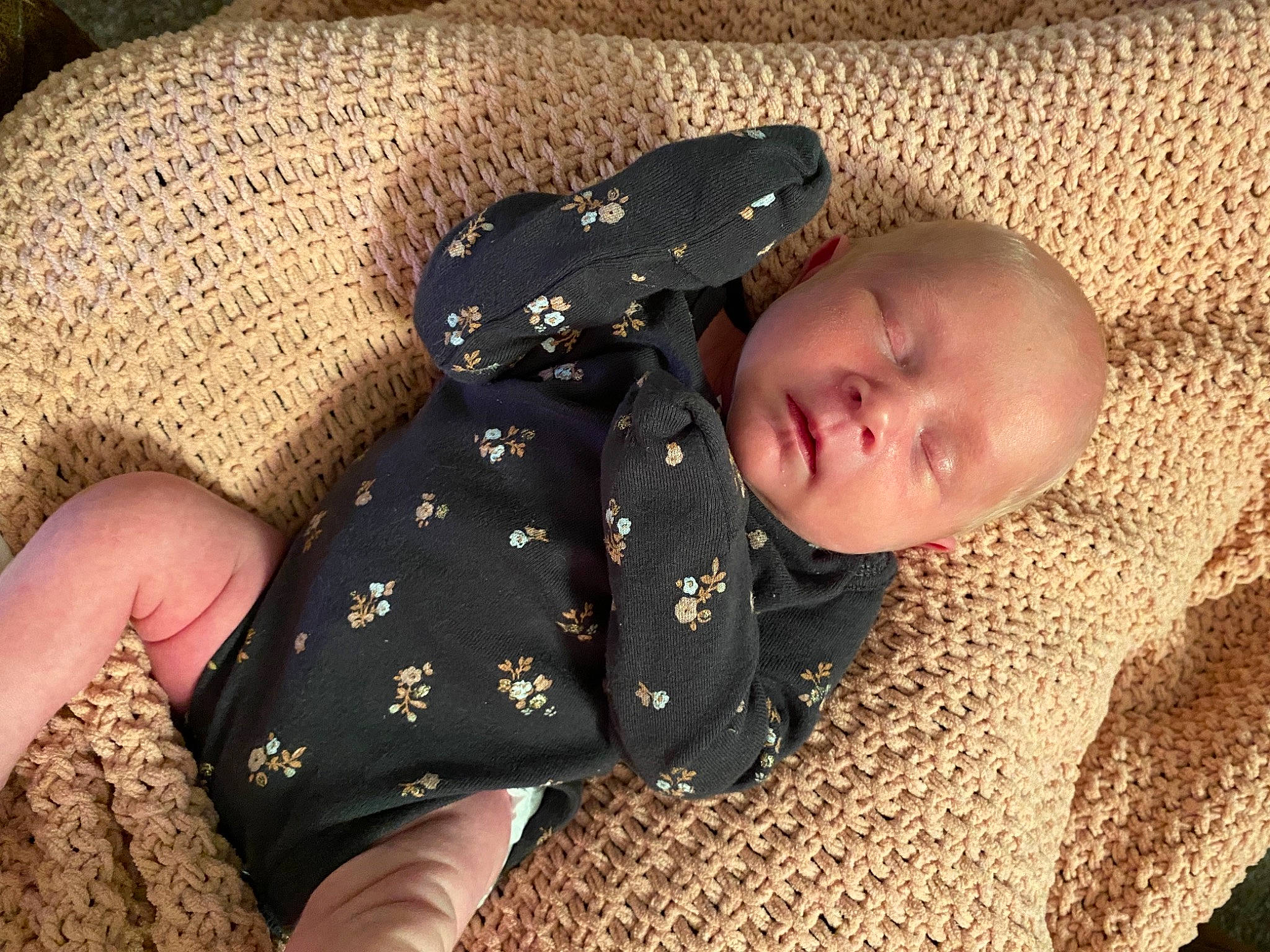 Isla joined the competition — help win amazing prizes! baby, baby_products, baby_toddler_clothing, bedtime, child, comfort, finger, grass, linens, mammal, nap, pattern, person, sitting, skin, sleeve, textile, toddler, vertebrate, wood