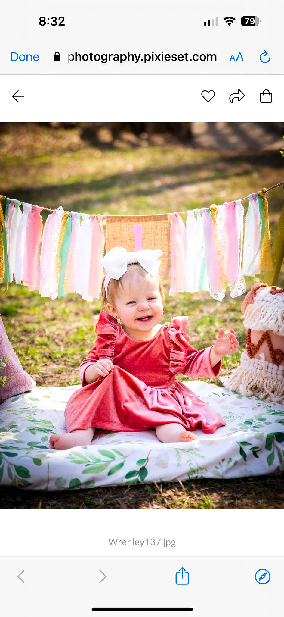 Wrenley joined the competition — help win amazing prizes! baby, child, event, grass, happy, joy, leisure, linens, magenta, peach, person, photograph, pink, plant, purple, rectangle, smile, snapshot, spring, stock_photography