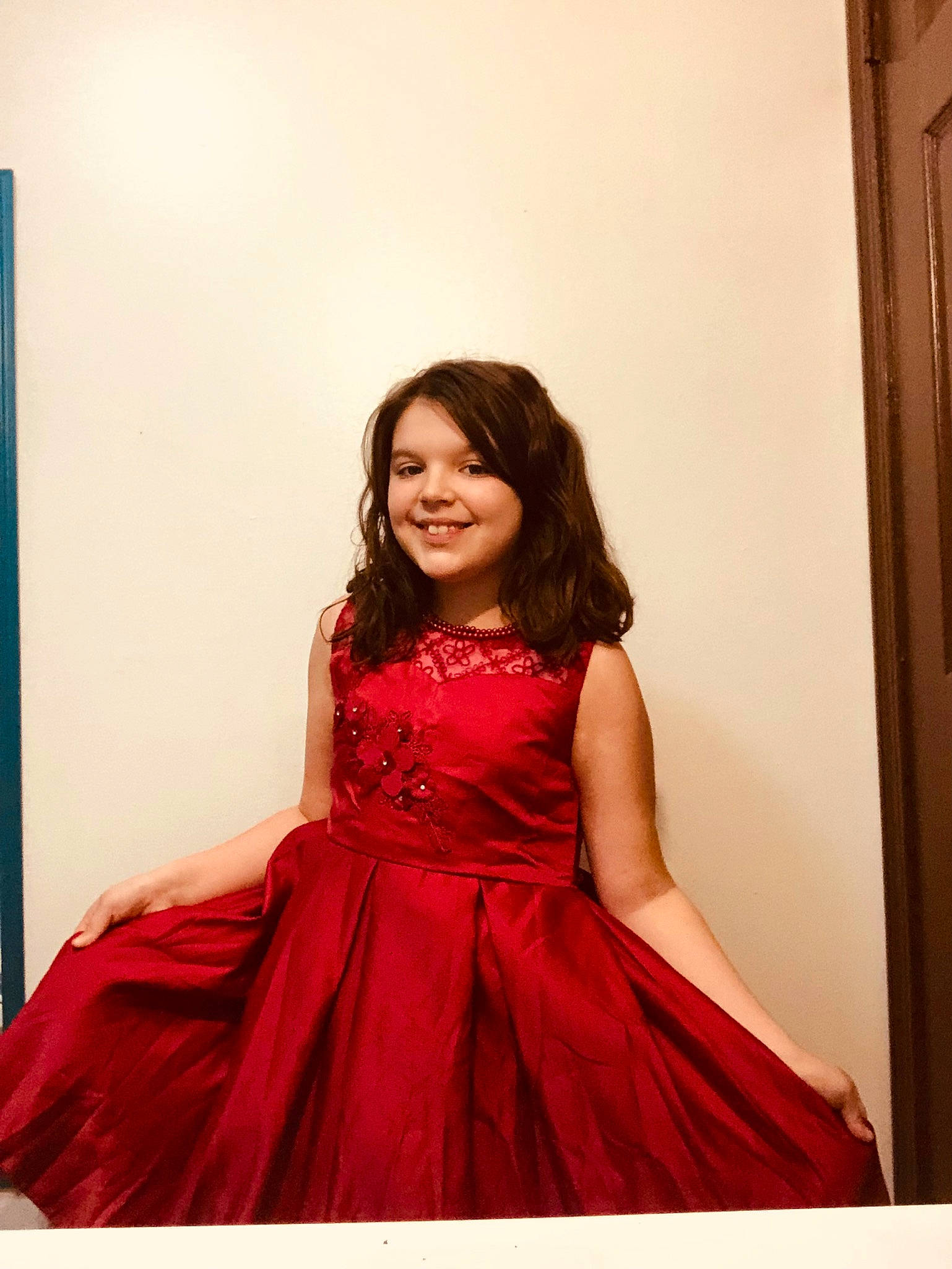 Aleah is registered to the contest to win money with this photo: black_hair, bridal_clothing, bridal_party_dress, clothing, day_dress, dress, embellishment, event, fashion_design, flash_photography, formal_wear, gown, happy, joy, magenta, one_piece_garment, person, pink, purple, sleeve