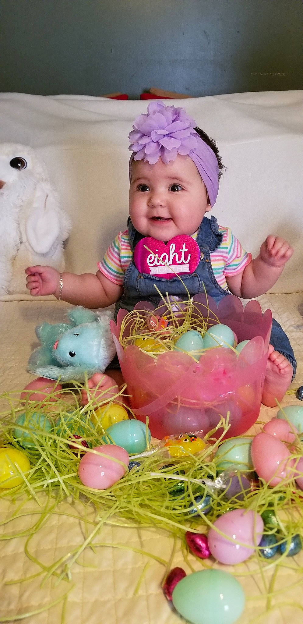Valentina joined the competition — help win amazing prizes! baby, child, easter, easter_bunny, easter_egg, egg, headwear, holiday, joy, person, play, toddler