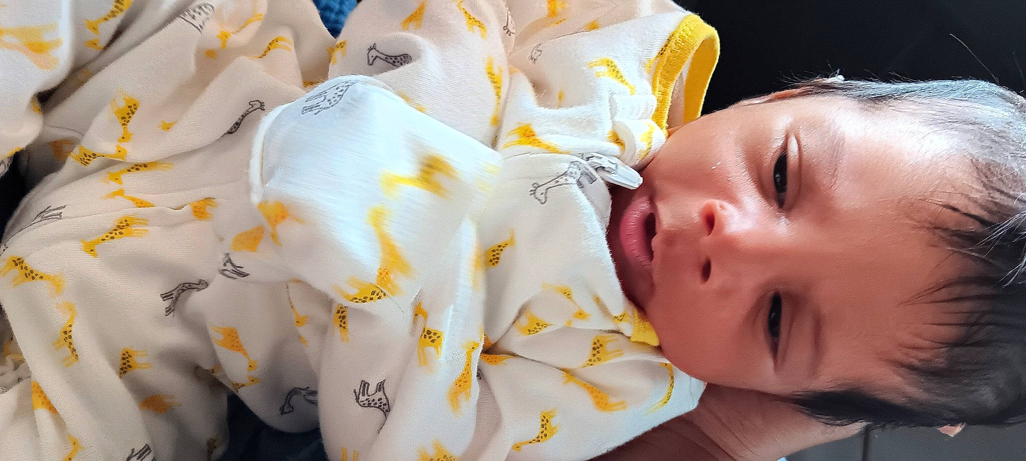 Diego is registered to the contest to win money with this photo: baby, baby_products, baby_toddler_clothing, bedtime, cheek, child, comfort, eyelash, happy, linens, nose, orange, person, skin, toddler, toy, yellow