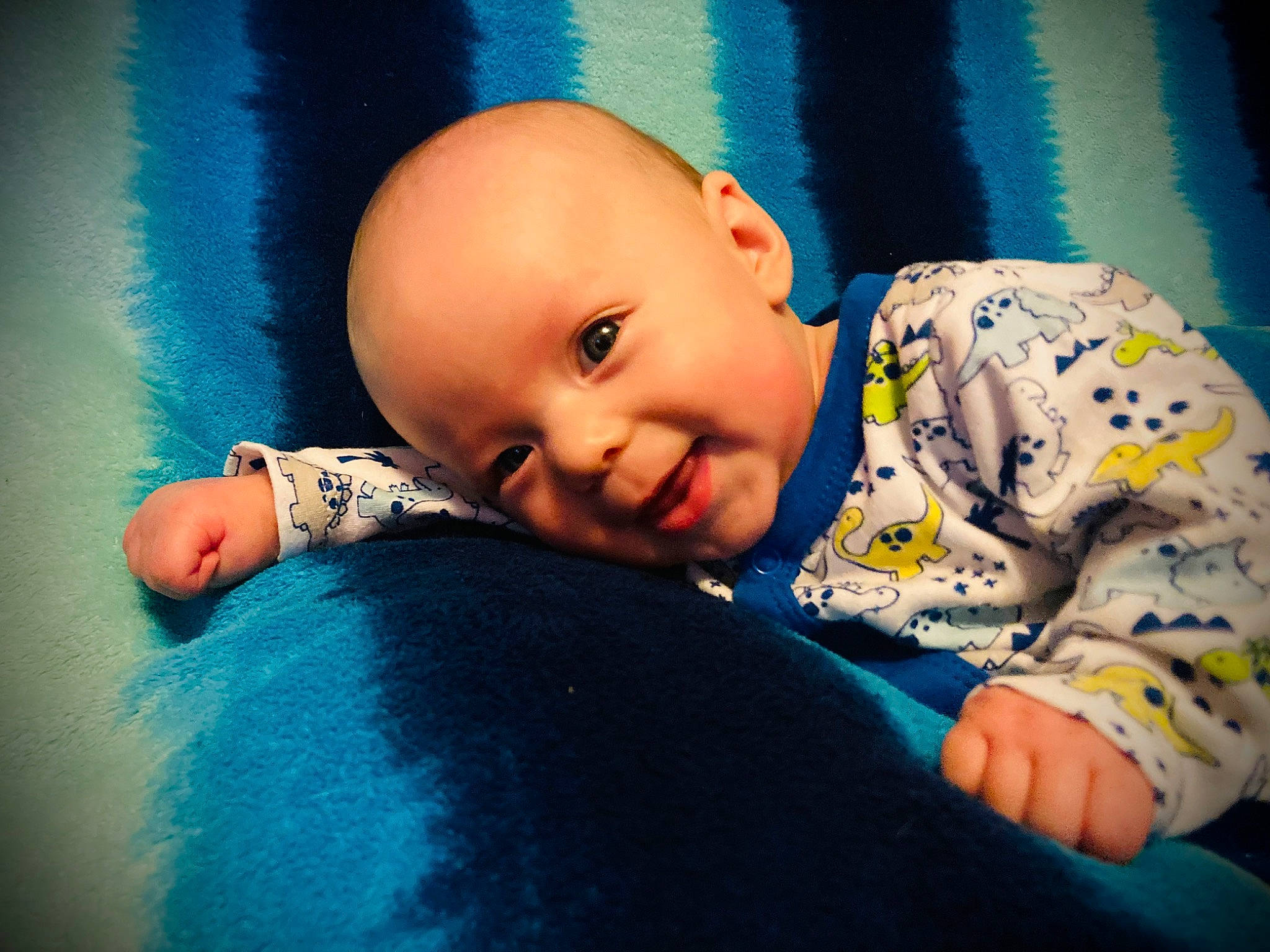 Gideon joined the competition — help win amazing prizes! baby, baby_toddler_clothing, blue, cheek, chin, comfort, cool, eye, facial_expression, flash_photography, happy, head, iris, mouth, nose, person, product, skin, smile, textile