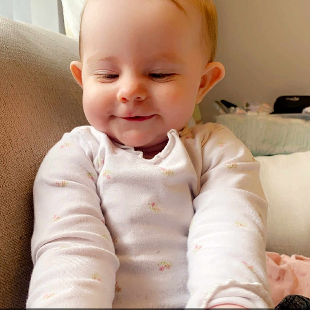 Summer-Rose joined the competition — help win amazing prizes! accessories, architecture, baby, bodypart, building, clothing, couch, cushion, face, finger, furniture, hand, happy, head, homedecor, indoors, pants, person, photography, portrait