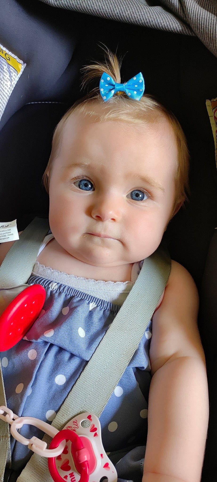 Lynna a rejoint le concours — aidez-le/la à gagner de superbes lots ! baby, baby_products, baby_toddler_clothing, blue, cheek, child, costume_hat, electric_blue, eye, eyebrow, eyelash, fashion_accessory, hat, iris, lip, organ, person, personal_protective_equipment, skin, toddler