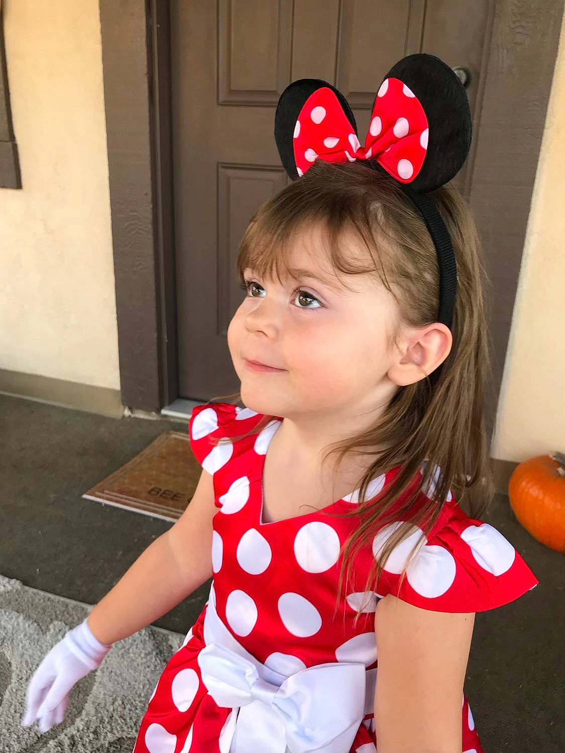 Poppy joined the competition — help win amazing prizes! baby_toddler_clothing, beauty, child, christmas, costume, costume_hat, door, event, face, facial_expression, fun, hairstyle, happy, holiday, party_supply, pattern, person, pink, red, sleeve