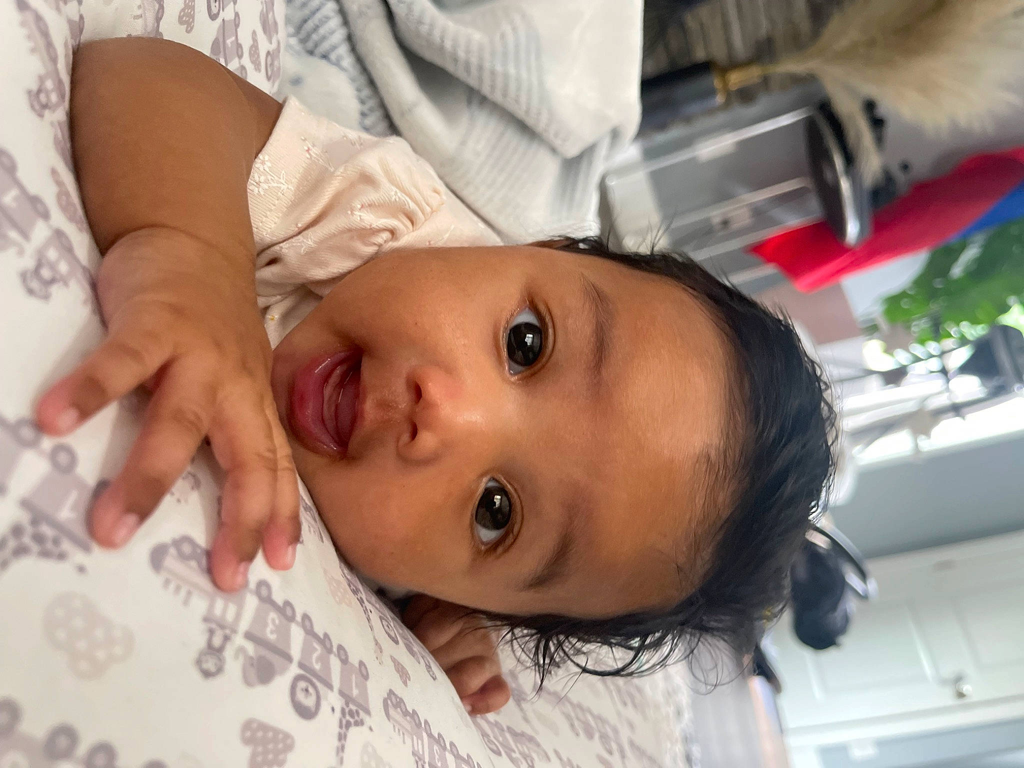 Jazlyn is registered to the contest to win money with this photo: cheek, child, comfort, ear, eyelash, forehead, hairstyle, happy, head, human_body, jaw, lip, mouth, nose, person, plant, room, skin, smile, surprise