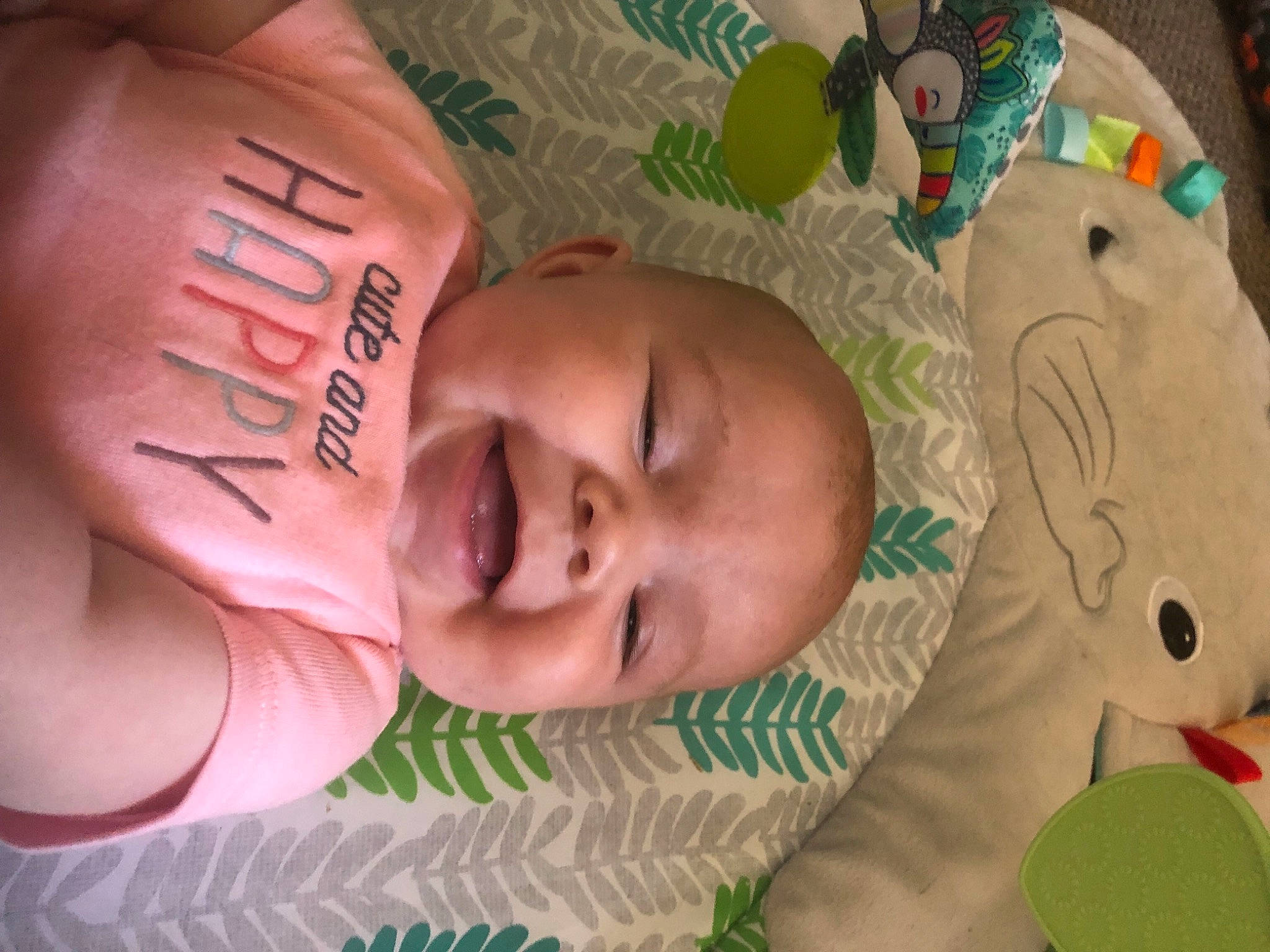Dakota joined the competition — help win amazing prizes! baby, cheek, chest, child, eye, facial_expression, finger, green, head, human_body, mammal, mouth, nose, organ, people, person, product, skin, smile, toddler