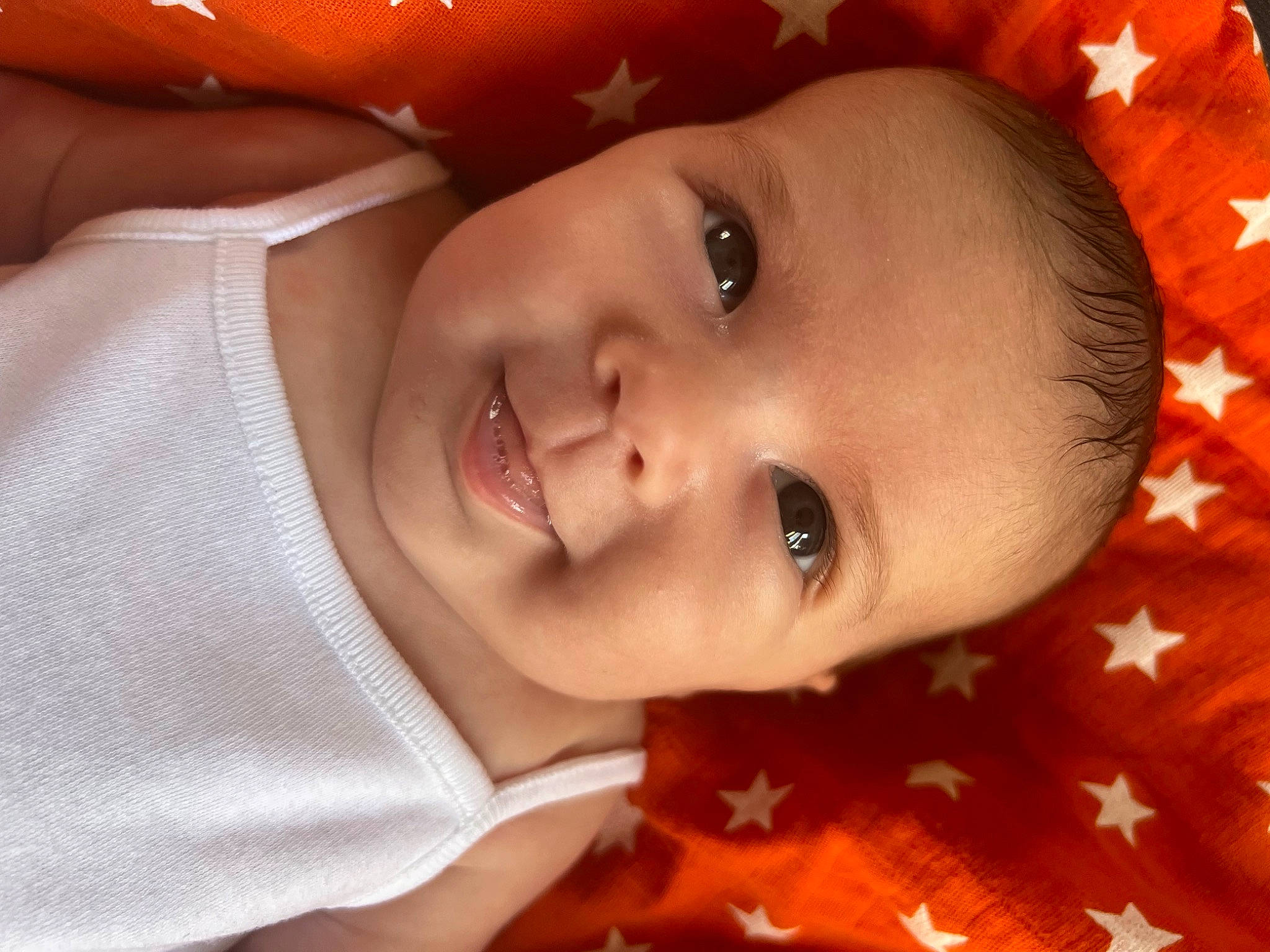 Amara joined the competition — help win amazing prizes! baby, cheek, chin, eye, eyebrow, eyelash, forehead, hair, hairstyle, happy, head, human_body, iris, lip, mouth, nose, orange, person, plant, skin