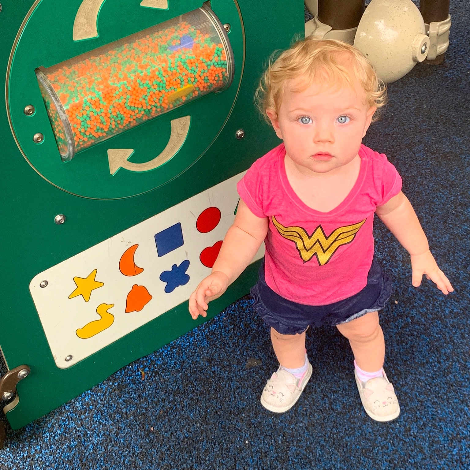 Deborah is registered to the contest to win money with this photo: child, fun, person, play, playground, t_shirt, toddler, toy