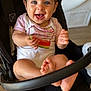 Kataleya a rejoint le concours — aidez-le/la à gagner de superbes lots ! baby, child, smiling, watermelon, stroller, happy, cute, infant, sitting, food, summer, fruit, hand, feet, clothing, indoors, face, joy, bright_eyes, cheerful