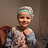 Kaylee joined the competition — help win amazing prizes! child, toddler, smile, pajamas, frozen, olaf, elsa, hat, bedroom, blankets, brick_wall, indoor, person, cute, happy, sleepwear, cozy, portrait, young_child, clothing
