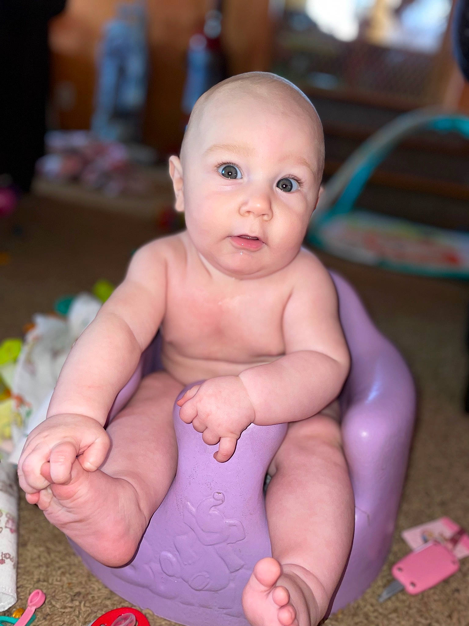 Greyson joined the competition — help win amazing prizes! abdomen, baby, cheek, child, event, facial_expression, finger, foot, fun, happy, human, mammal, nail, person, pink, skin, smile, stomach, thumb, toddler