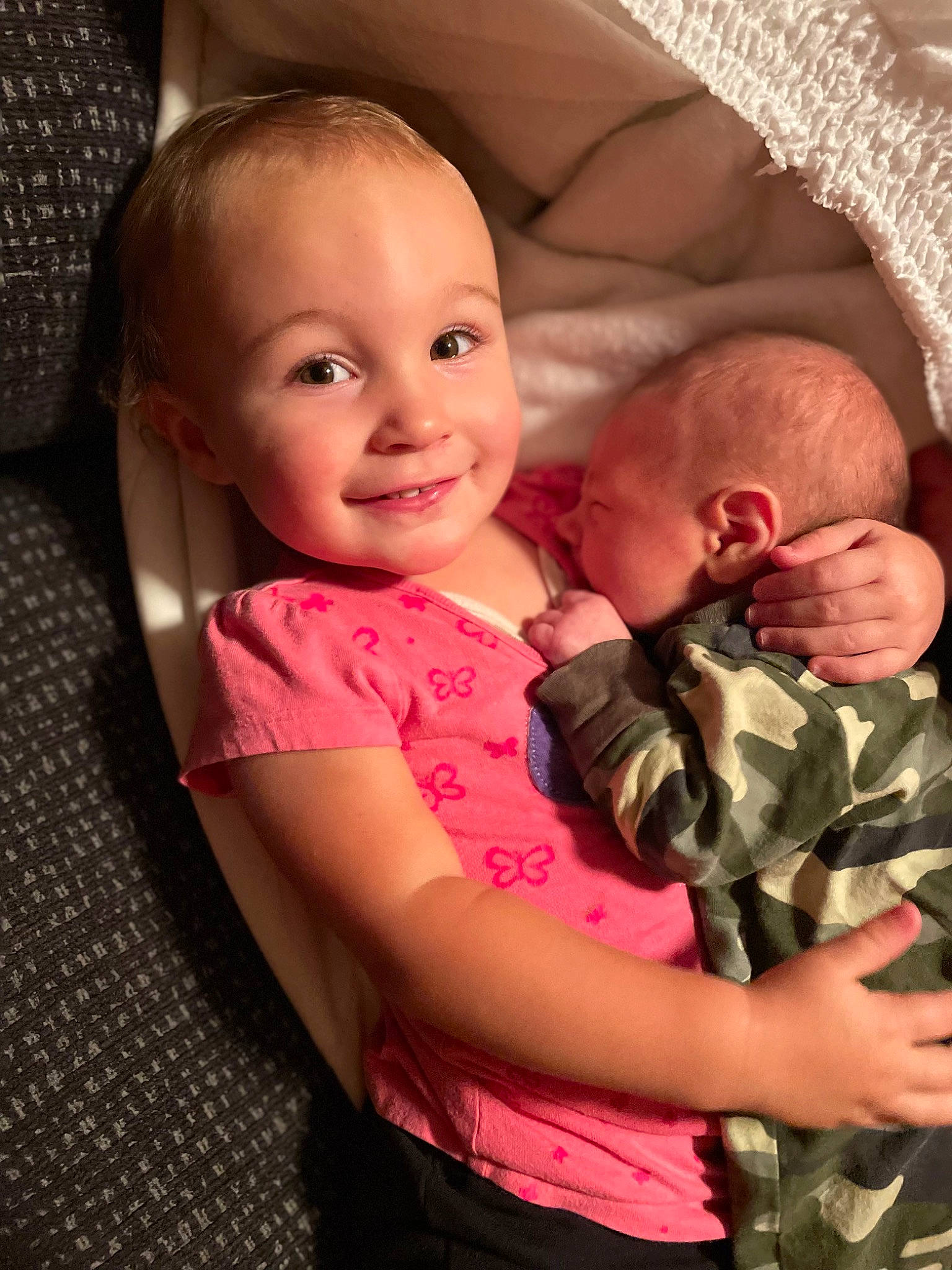 Jaslyn joined the competition — help win amazing prizes! arm, baby, baby_toddler_clothing, cheek, child, chin, comfort, finger, gesture, hand, happy, iris, joy, lip, mouth, nose, person, pink, skin, smile