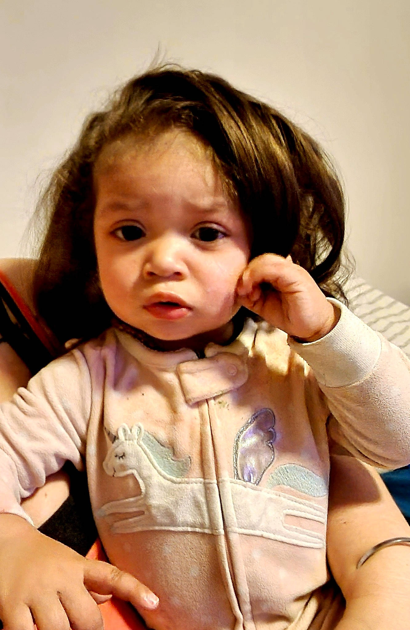 Lyanna joined the competition — help win amazing prizes! baby_toddler_clothing, cheek, eye, eyebrow, eyelash, face, finger, gesture, hand, happy, iris, lip, mouth, neck, nose, person, shoulder, skin, sleeve, t_shirt