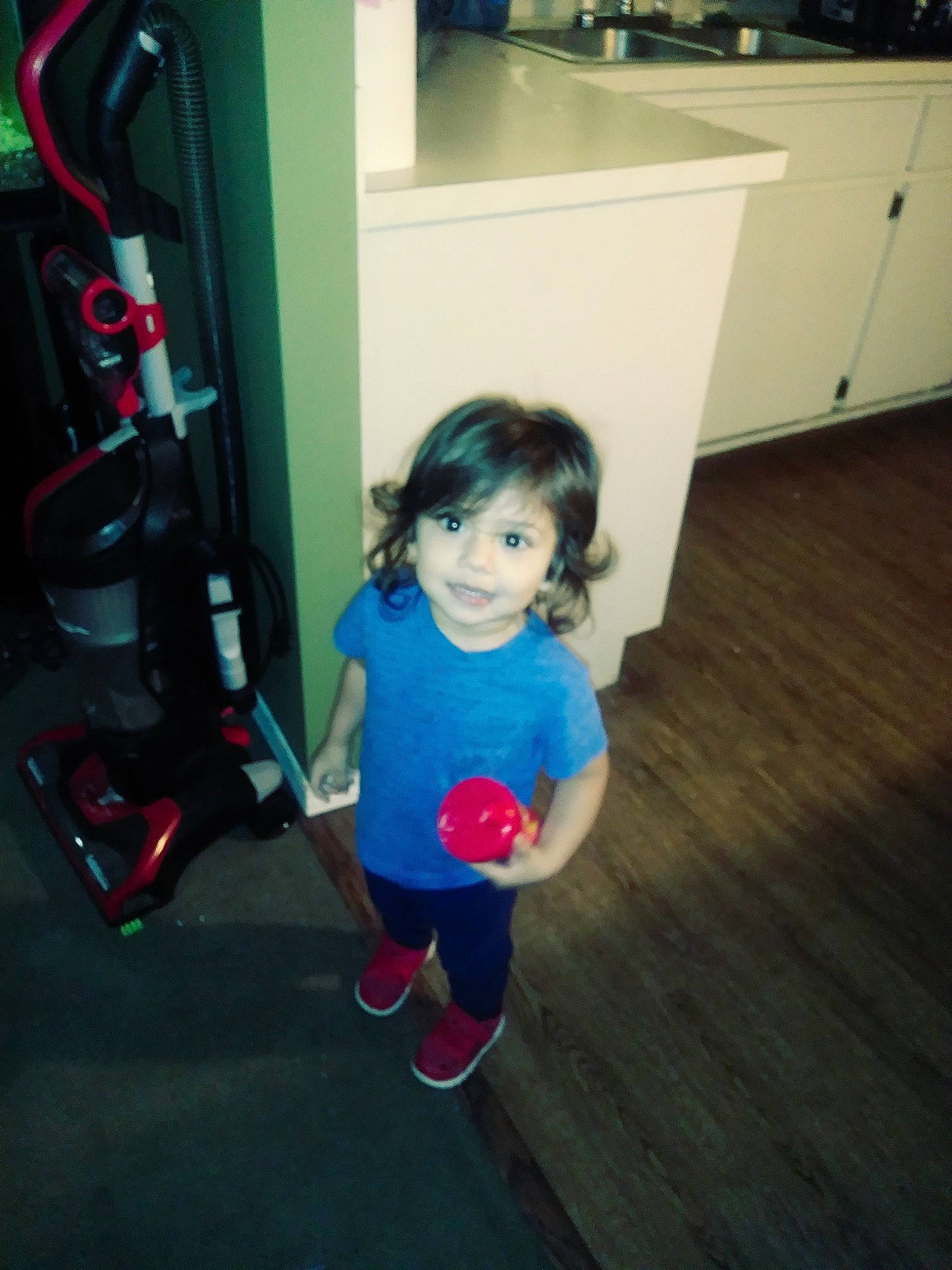 Xzavier joined the competition — help win amazing prizes! baby, baby_toddler_clothing, cabinetry, child, electric_blue, floor, flooring, happy, hardwood, human_body, human_leg, joint, knee, leg, person, shorts, sportswear, thigh, toddler, toy