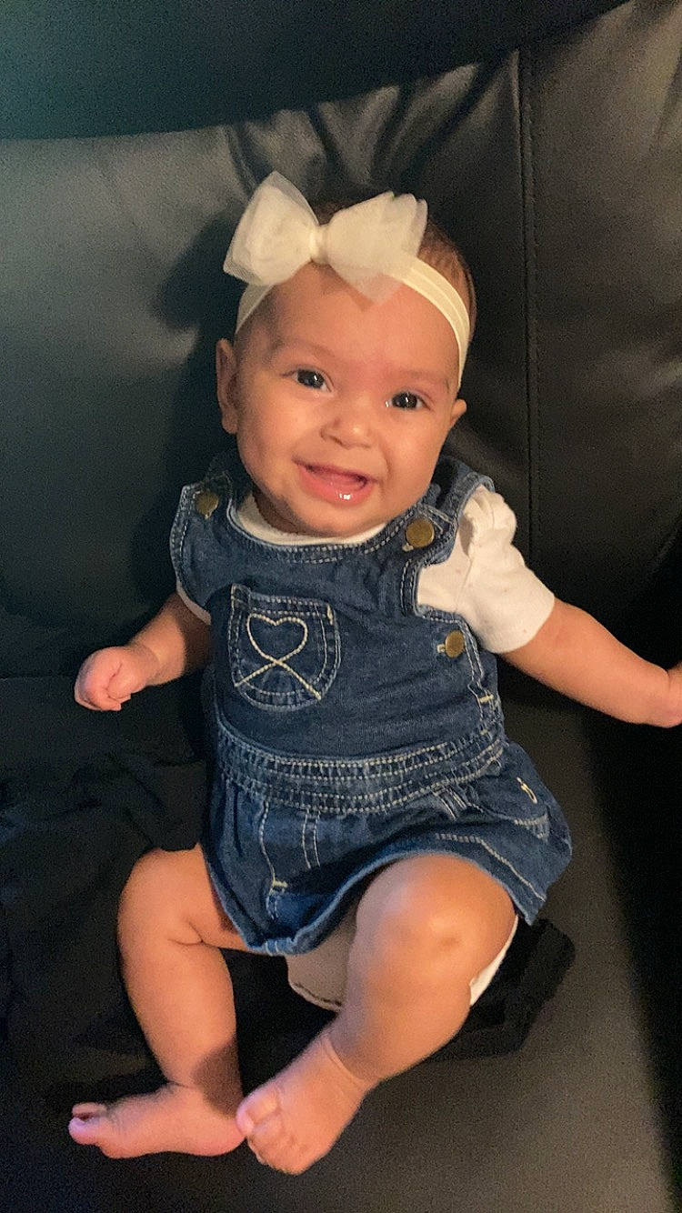 Sophia joined the competition — help win amazing prizes! baby, baby_toddler_clothing, cheek, dress, electric_blue, eye, face, fashion_accessory, flash_photography, happy, headgear, human_leg, iris, joy, leg, person, purple, skin, sleeve, smile