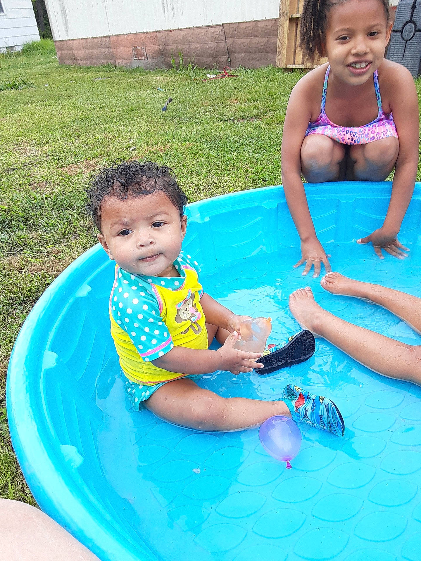 Iyanna joined the competition — help win amazing prizes! baby, backyard, child, clothing, face, female, girl, grass, head, nature, outdoors, person, photography, plant, pool, portrait, summer, swimwear, water, yard