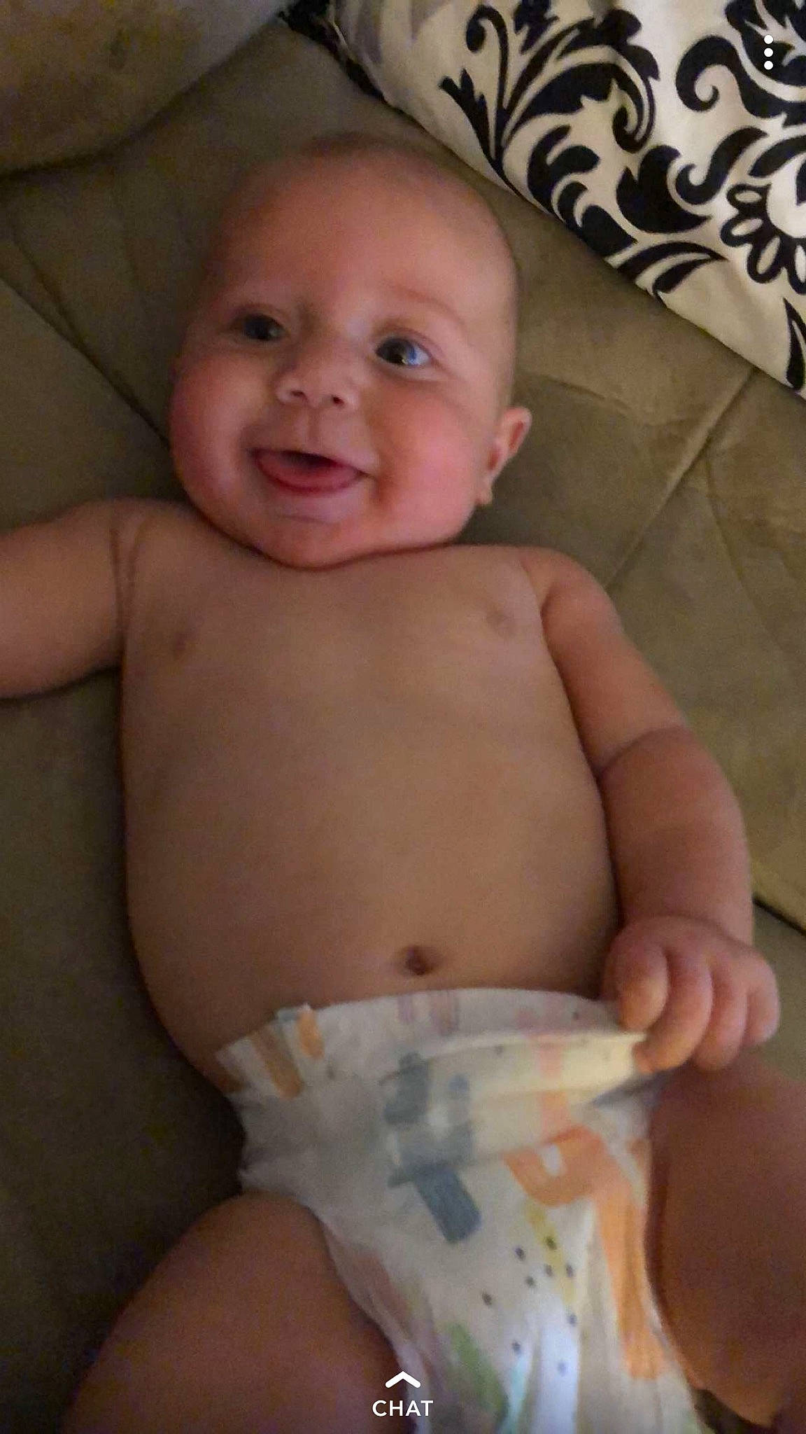 Brinlee is registered to the contest to win money with this photo: abdomen, baby, child, diaper, mouth, person, toddler