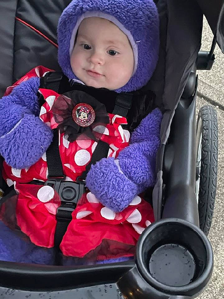 Emma is registered to the contest to win money with this photo: baby, baby_carriage, baby_products, baby_safety, baby_toddler_clothing, beauty, carmine, child, comfort, electric_blue, face, headwear, person, photograph, product, red, sitting, sleeve, snapshot, toddler
