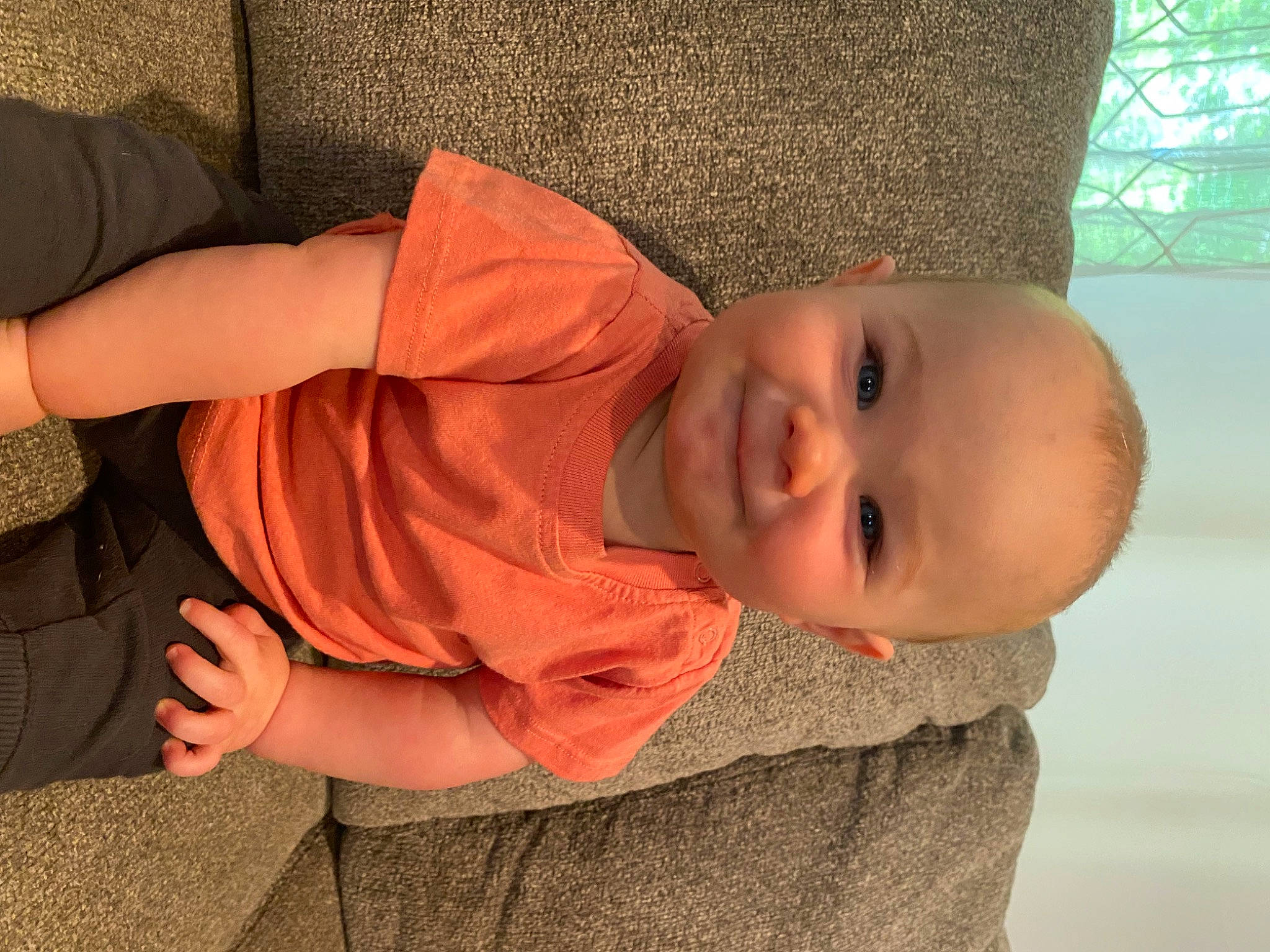 Kaysen is registered to the contest to win money with this photo: baby, baby_toddler_clothing, cheek, child, chin, comfort, eye, face, grass, head, iris, joy, lip, mammal, mouth, nose, person, skin, sleeve, toddler