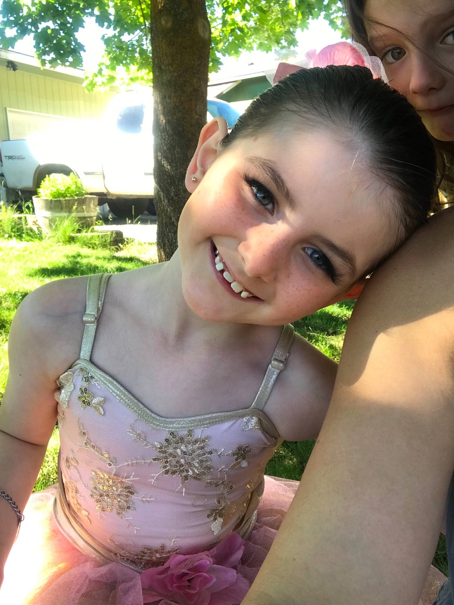 Aubrey joined the competition — help win amazing prizes! abdomen, beauty, black_hair, botany, chest, fun, grass, happy, joy, mouth, neck, person, plant, shoulder, skin, smile, summer, trunk, vacation