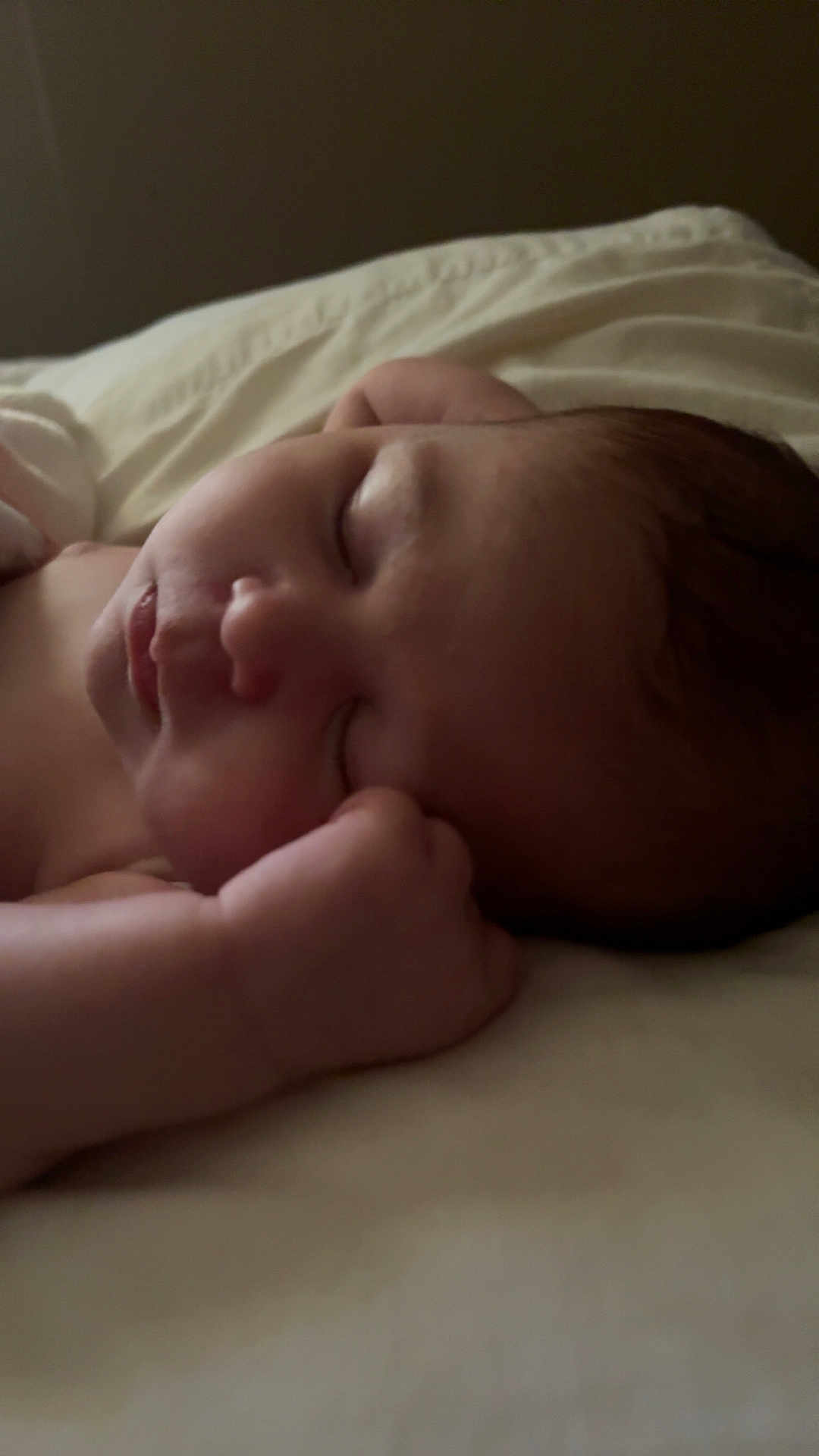 Everleigh is registered to the contest to win money with this photo: baby, sleeping, infant, face, hand, blanket, skin, peaceful, rest, soft, closeup, portrait, newborn, cute, indoors, relaxation, child, young, calm, toddler