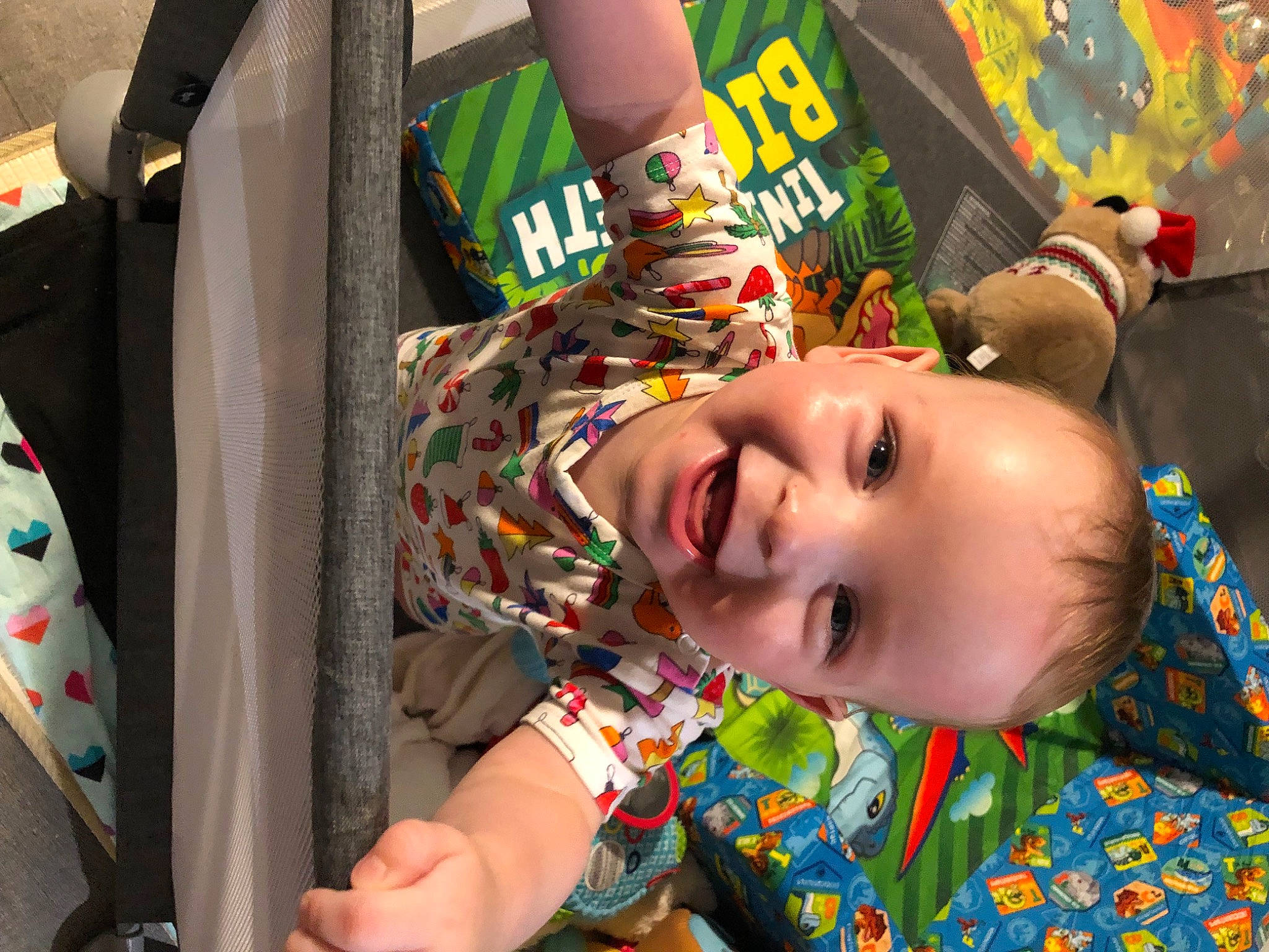 Austin joined the competition — help win amazing prizes! baby, child, event, fun, happy, leisure, pattern, person, play, recreation, room, smile, toddler, vacation, visual_arts, yellow