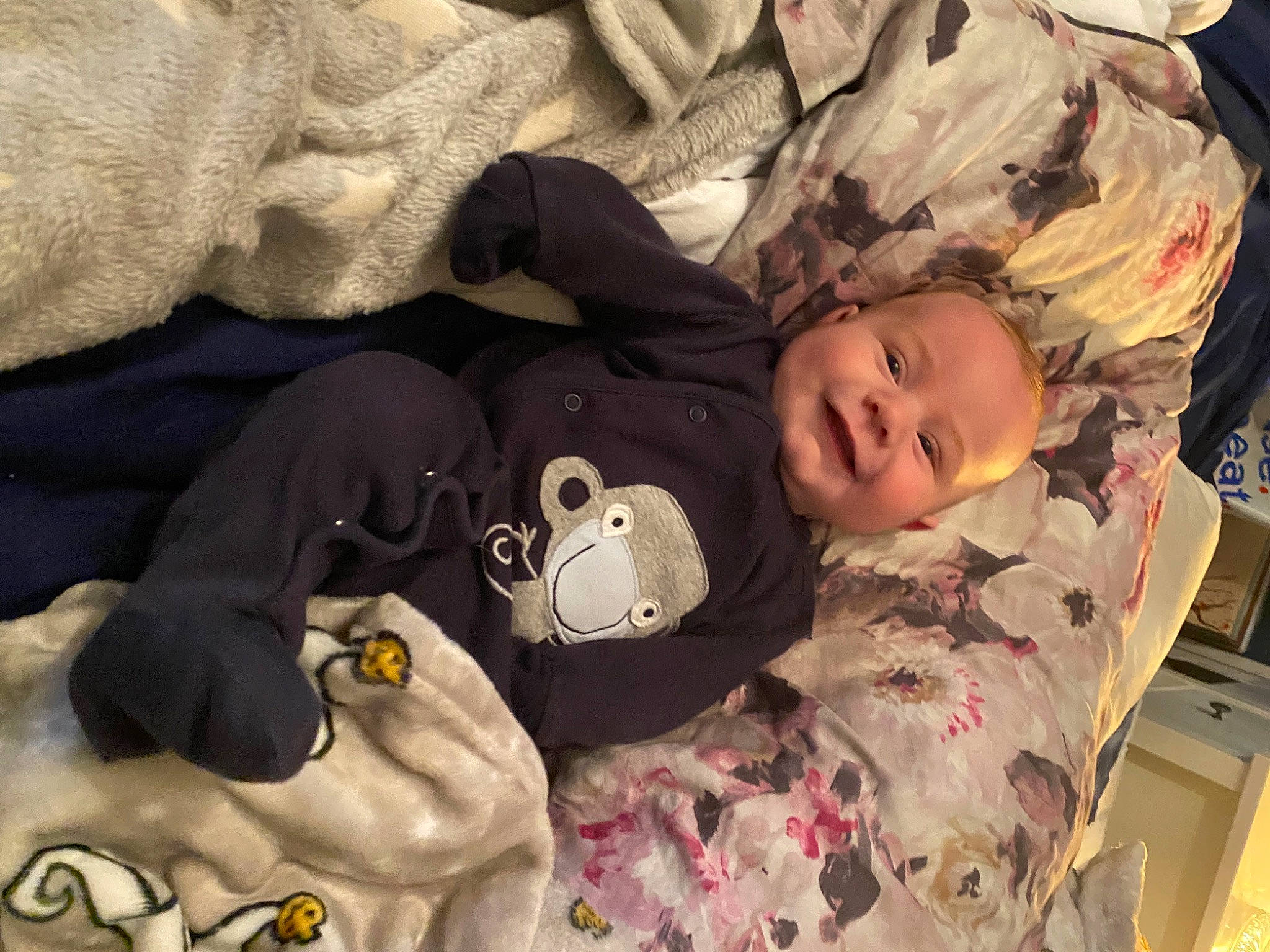 Jenson joined the competition — help win amazing prizes! baby, baby_toddler_clothing, cheek, child, clothing, comfort, eye, face, facial_expression, grass, head, joy, linens, mammal, person, product, room, sleeve, textile, toddler