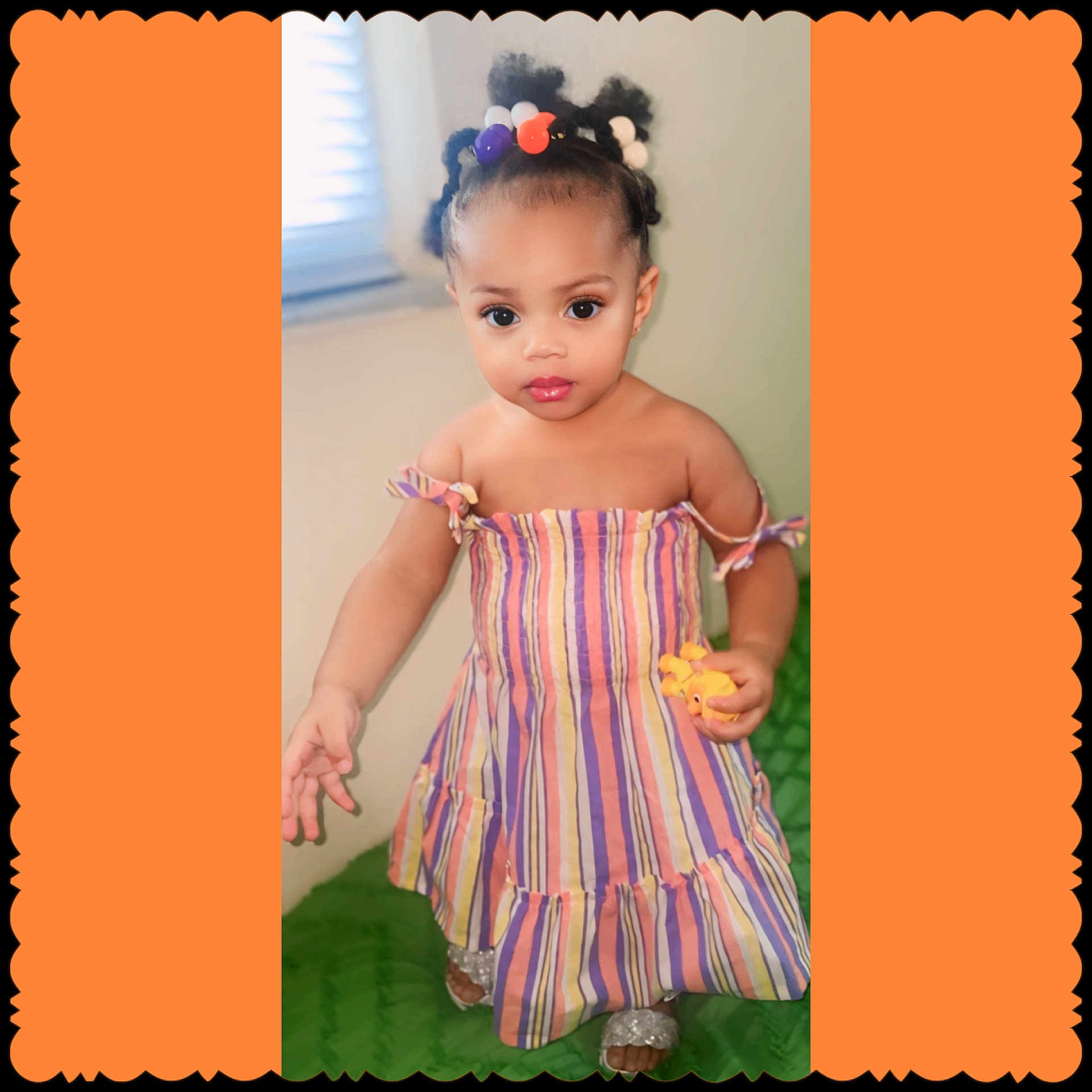 Dahkota is registered to the contest to win money with this photo: accessories, baby, bodypart, clothing, dress, eveningdress, face, fashion, finger, flower, flowerarrangement, food, formalwear, gown, hand, head, person, photography, plant, portrait