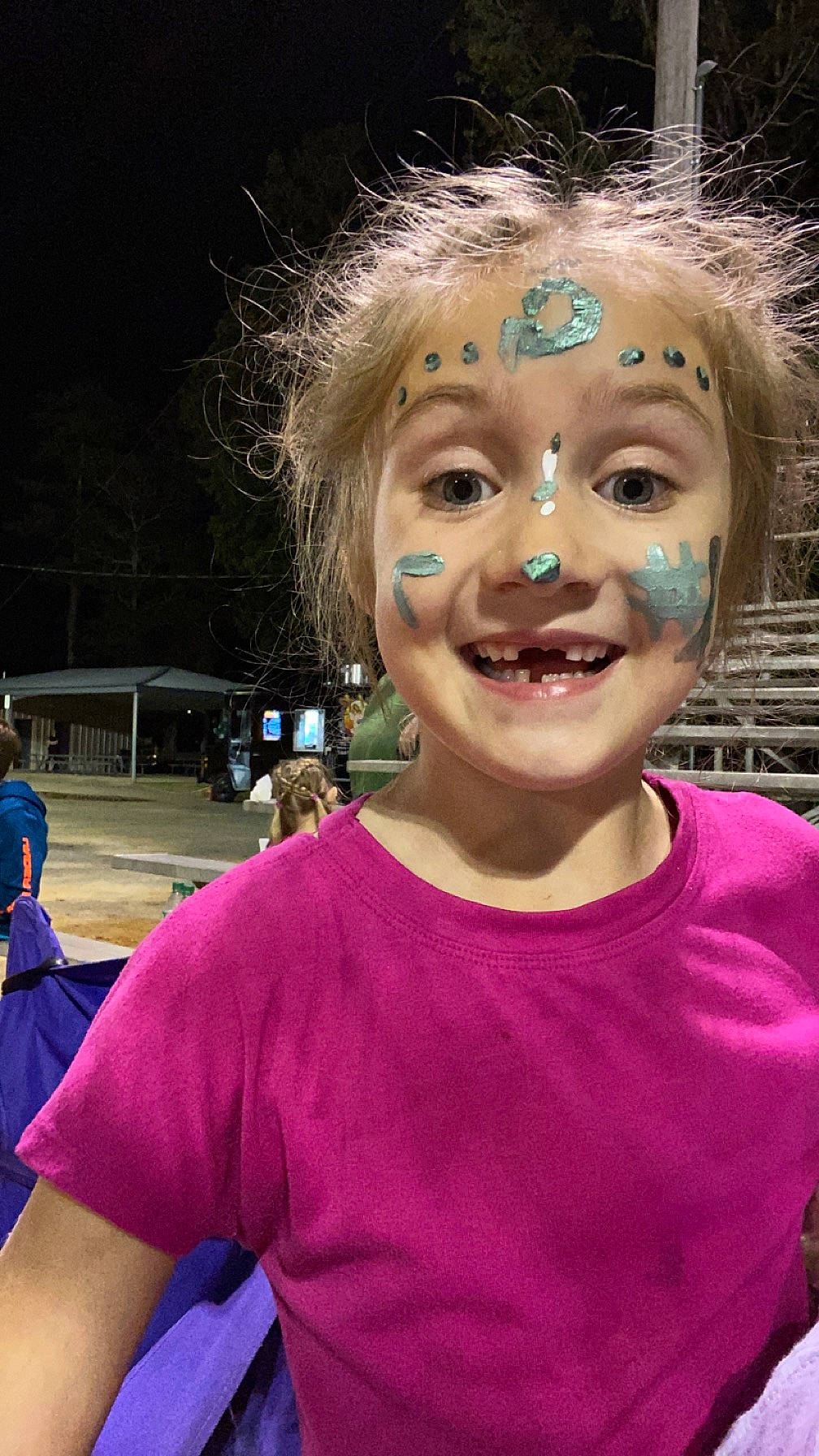 Gracelynn is registered to the contest to win money with this photo: art, cheek, child, chin, electric_blue, entertainment, event, eyewear, festival, fun, happy, human_body, joy, laugh, leisure, magenta, mouth, performing_arts, person, pink