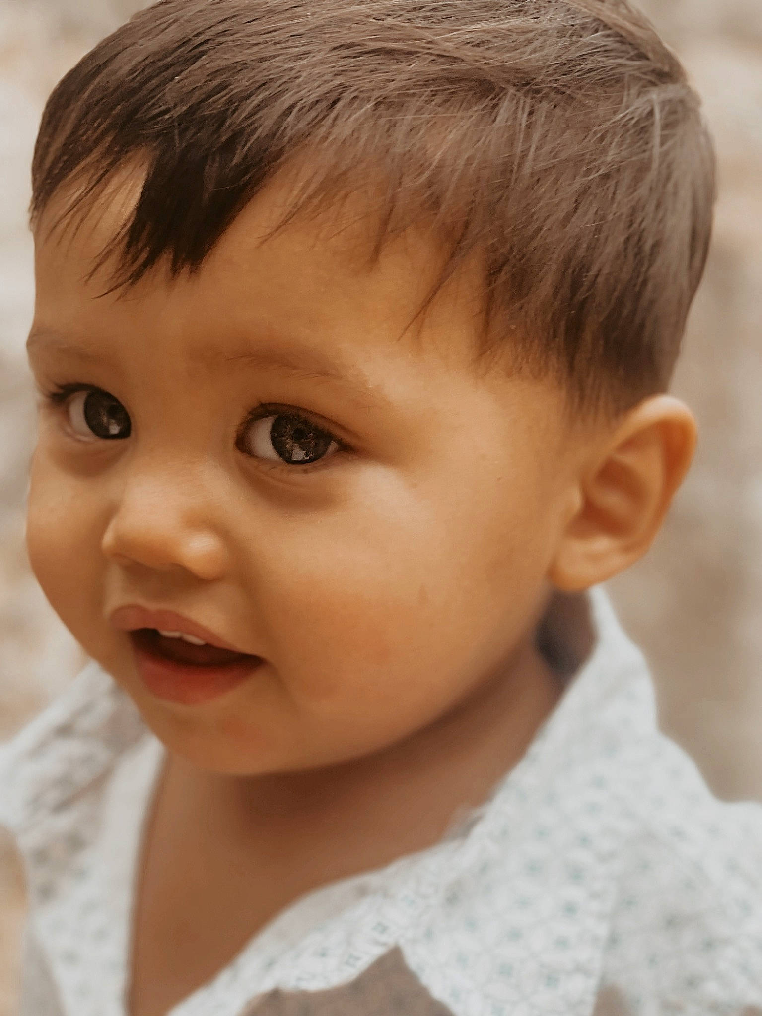 Koda joined the competition — help win amazing prizes! brown_hair, cheek, child, close_up, ear, eye, eyebrow, eyelash, forehead, hair, happy, iris, jaw, lip, nose, person, skin, sleeve, smile, toddler