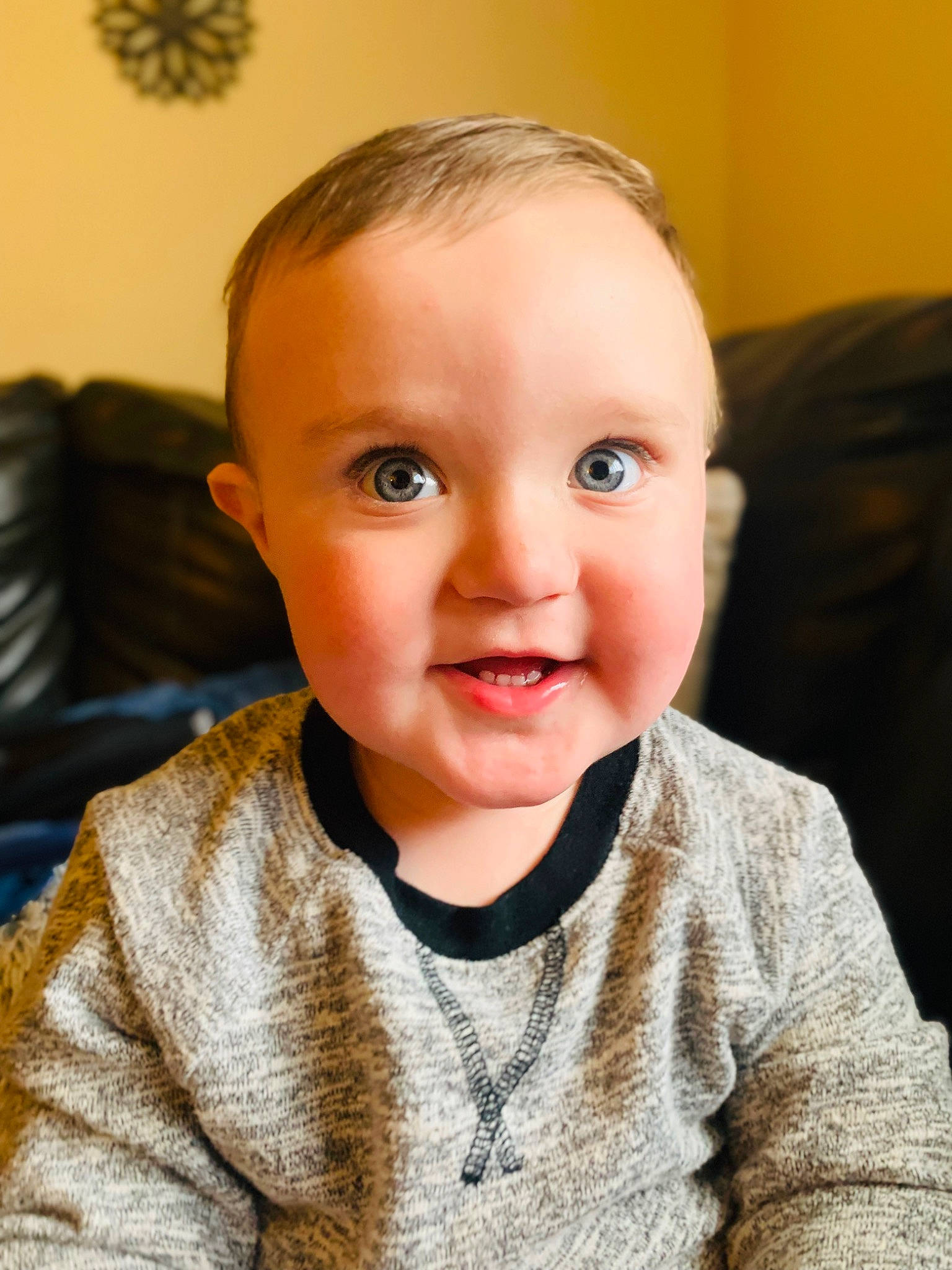 Ben joined the competition — help win amazing prizes! baby, baby_toddler_clothing, cheek, child, chin, close_up, clothing, comfort, ear, eyelash, face, happy, iris, mouth, nose, person, sitting, skin, sleeve, smile