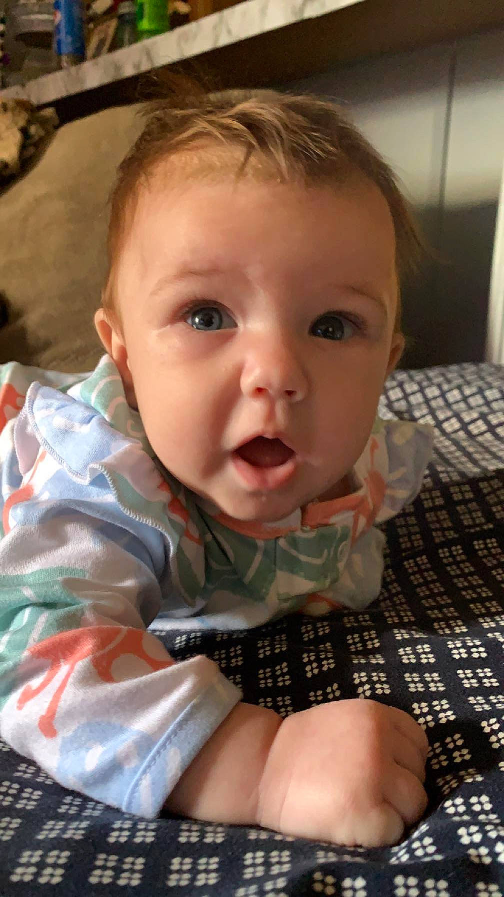 Havanna is registered to the contest to win money with this photo: baby, baby_toddler_clothing, cheek, child, comfort, ear, eyebrow, eyelash, facial_expression, fun, happy, iris, lip, mammal, mouth, nose, organ, person, skin, sleeve