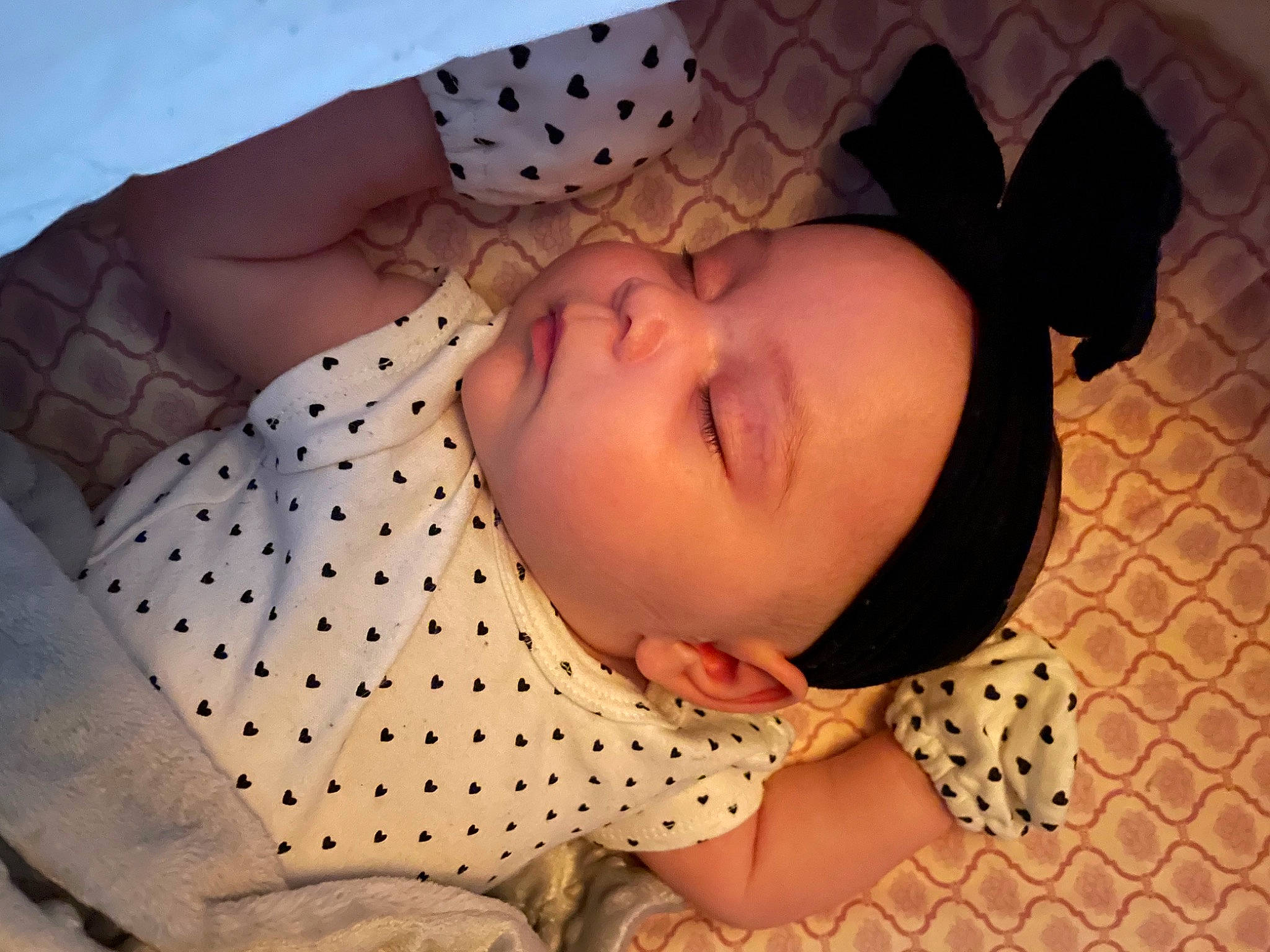 Ariella joined the competition — help win amazing prizes! baby, baby_products, baby_safety, baby_sleeping, baby_toddler_clothing, bed, bedding, bedtime, cheek, child, comfort, happy, head, linens, nap, pattern, person, room, sleep, sleeve