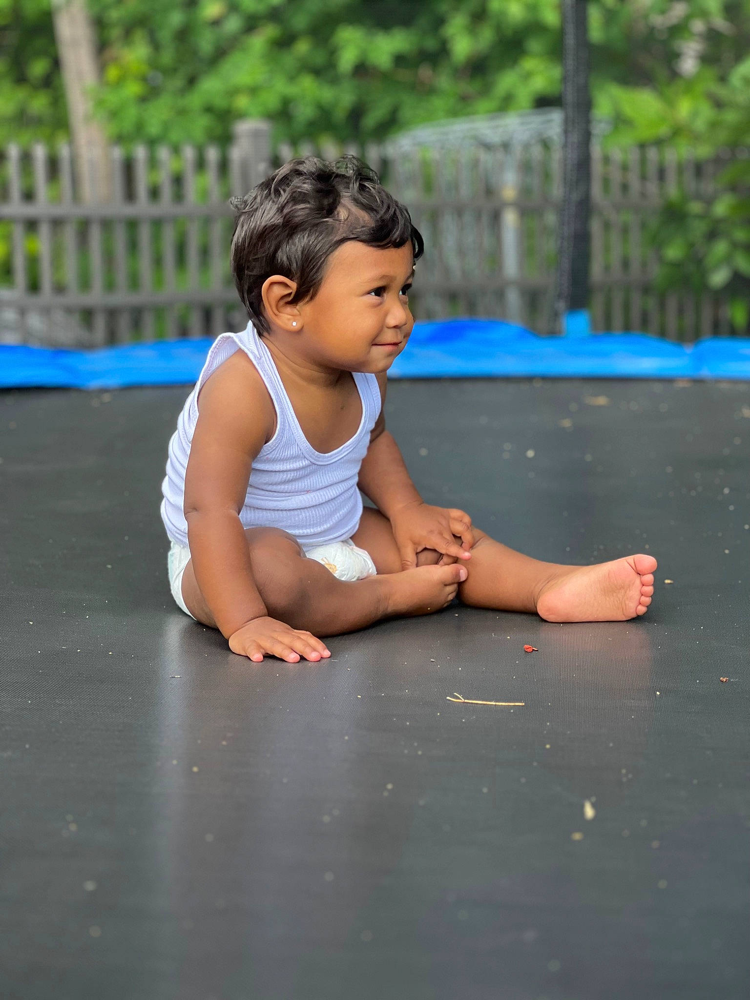 Santino joined the competition — help win amazing prizes! asphalt, barefoot, child, city, electric_blue, flooring, foot, fun, grass, happy, human_leg, leisure, person, play, recreation, road, road_surface, sitting, t_shirt, toddler