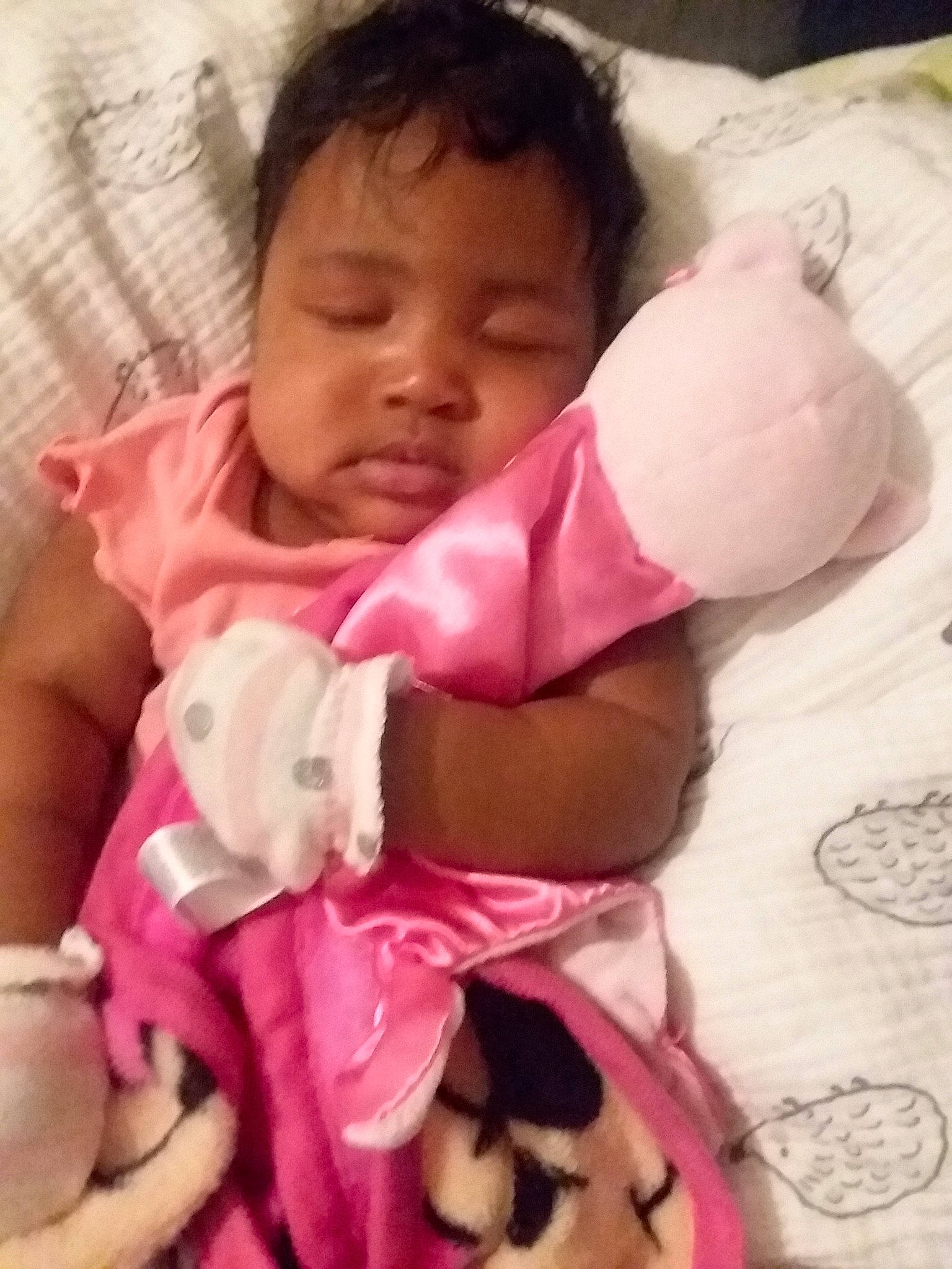 Sereniti joined the competition — help win amazing prizes! cheek, child, ear, girl, infant, person, pink, product, skin, stuffed_toy, teddy_bear, toddler, toy