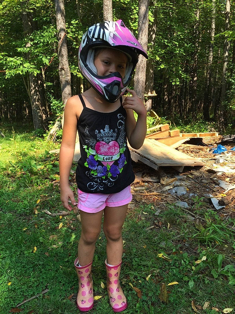 Lita Rose is registered to the contest to win money with this photo: child, costume, dress, fawn, forest, joy, jungle, person, personal_protective_equipment, pink, plant, purple, toddler, tree, vacation