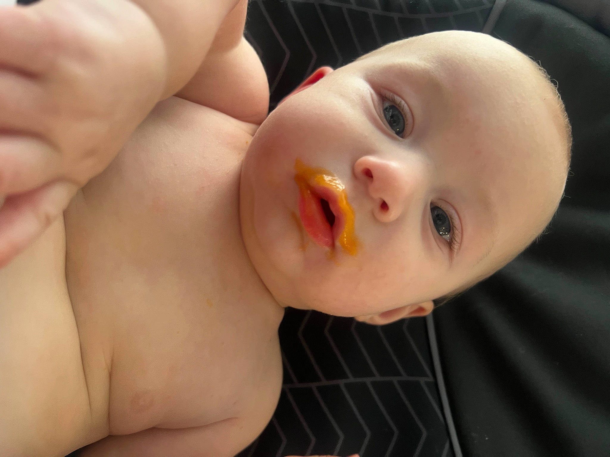 Beckham joined the competition — help win amazing prizes! baby, baby_toddler_clothing, cheek, chest, child, eye, eyelash, flash_photography, fun, gesture, grass, happy, iris, lip, mouth, nose, person, skin, smile, thumb
