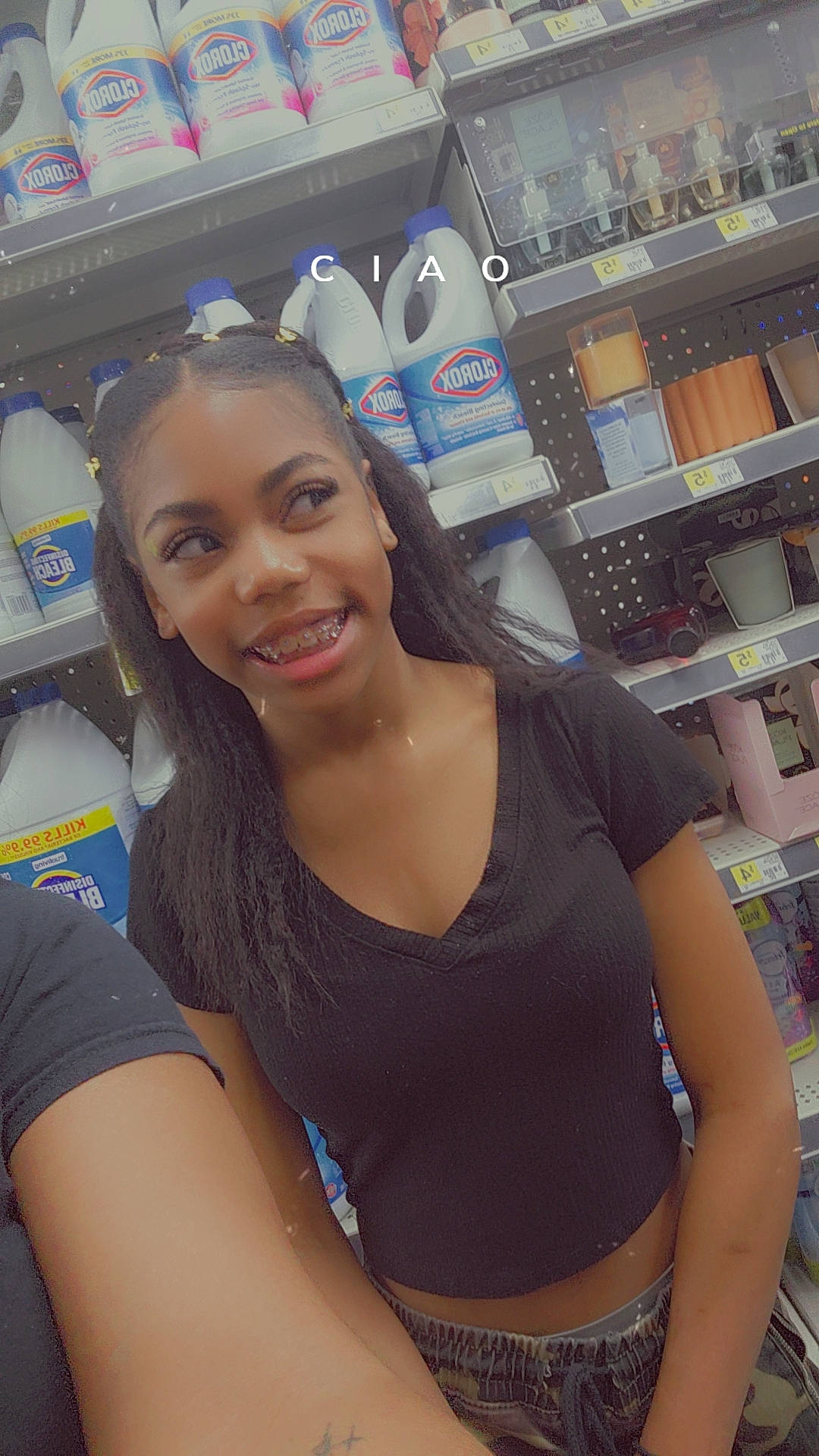 Anayla is registered to the contest to win money with this photo: adult, bodypart, bottle, can, closet, cosmetics, cupboard, face, female, finger, furniture, hand, head, lotion, pantry, person, shelf, shop, tin, woman