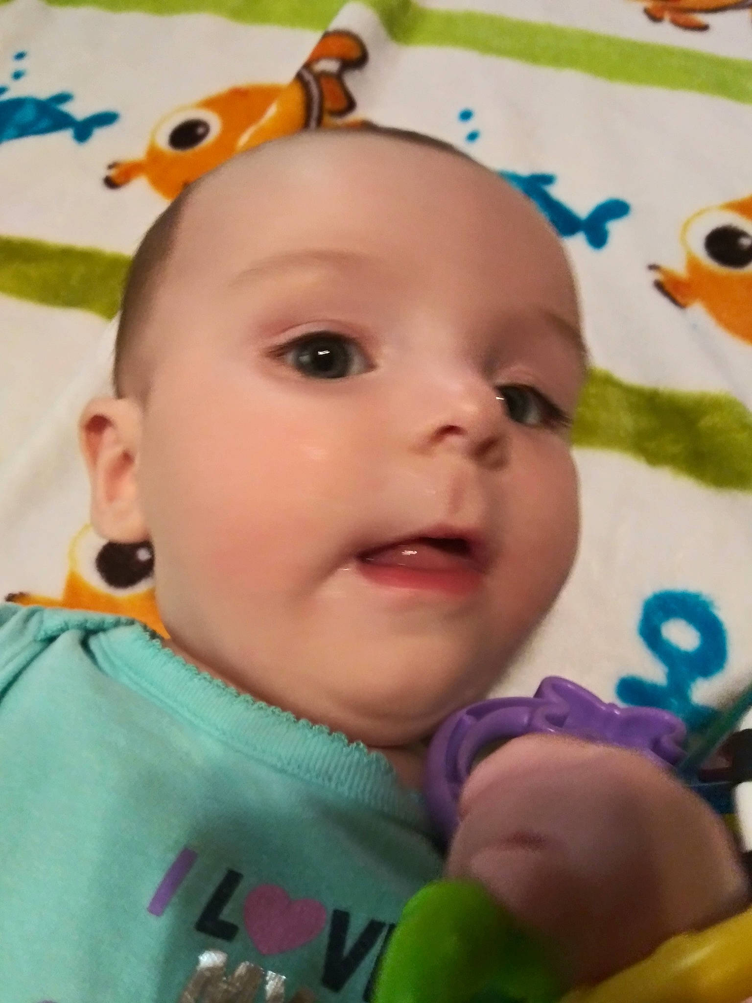 Lisa joined the competition — help win amazing prizes! baby, baby_products, cheek, child, ear, eye, face, head, iris, lip, mouth, nose, person, skin, smile, textile, toddler