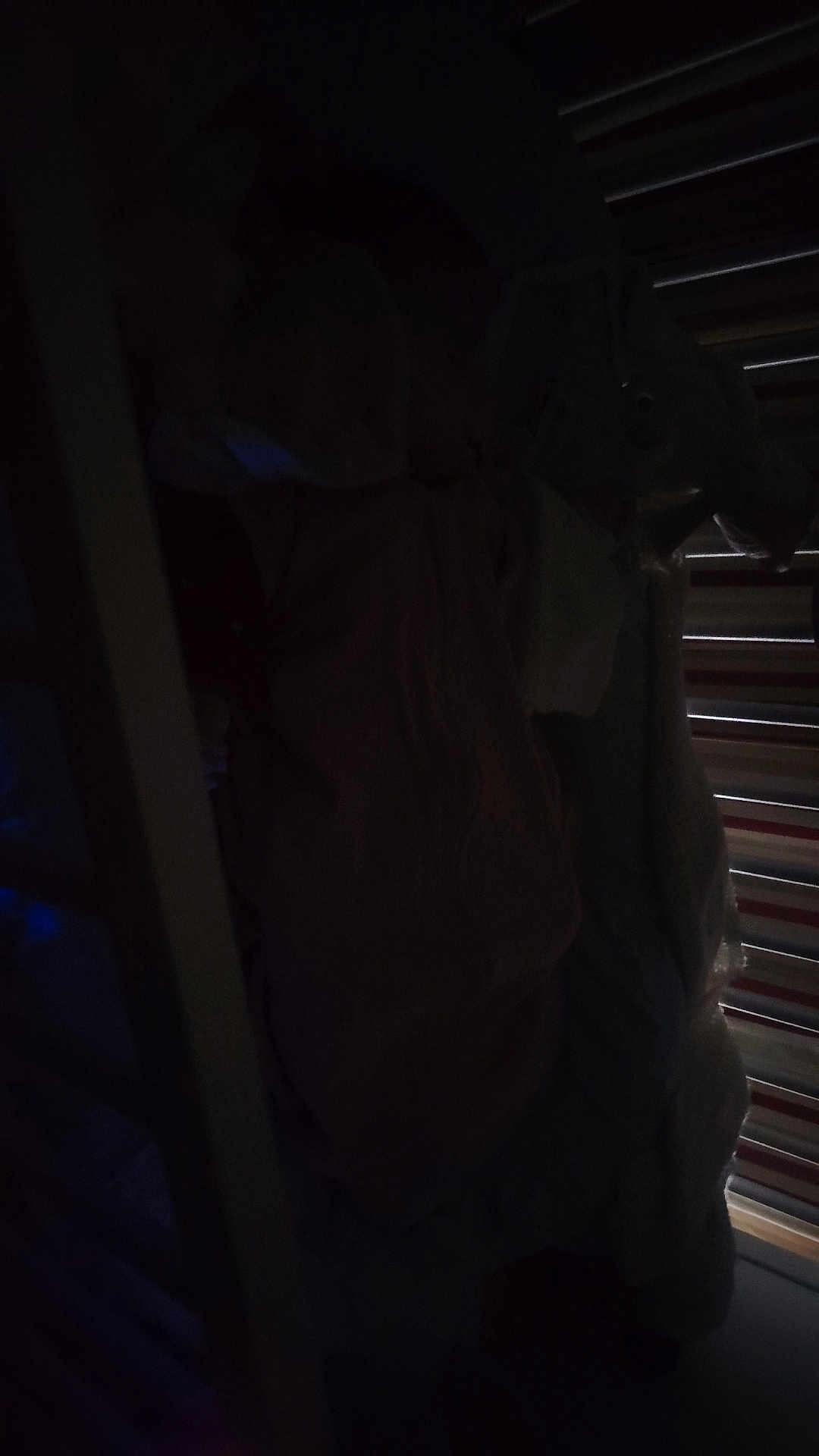 Alyanna a rejoint le concours — aidez-le/la à gagner de superbes lots ! child, crib, sleeping, dark, stuffed_animal, bed, blanket, indoor, shadows, window_blinds, soft_toy, baby, resting, quiet, night, furniture, room, peaceful, infant, toddler