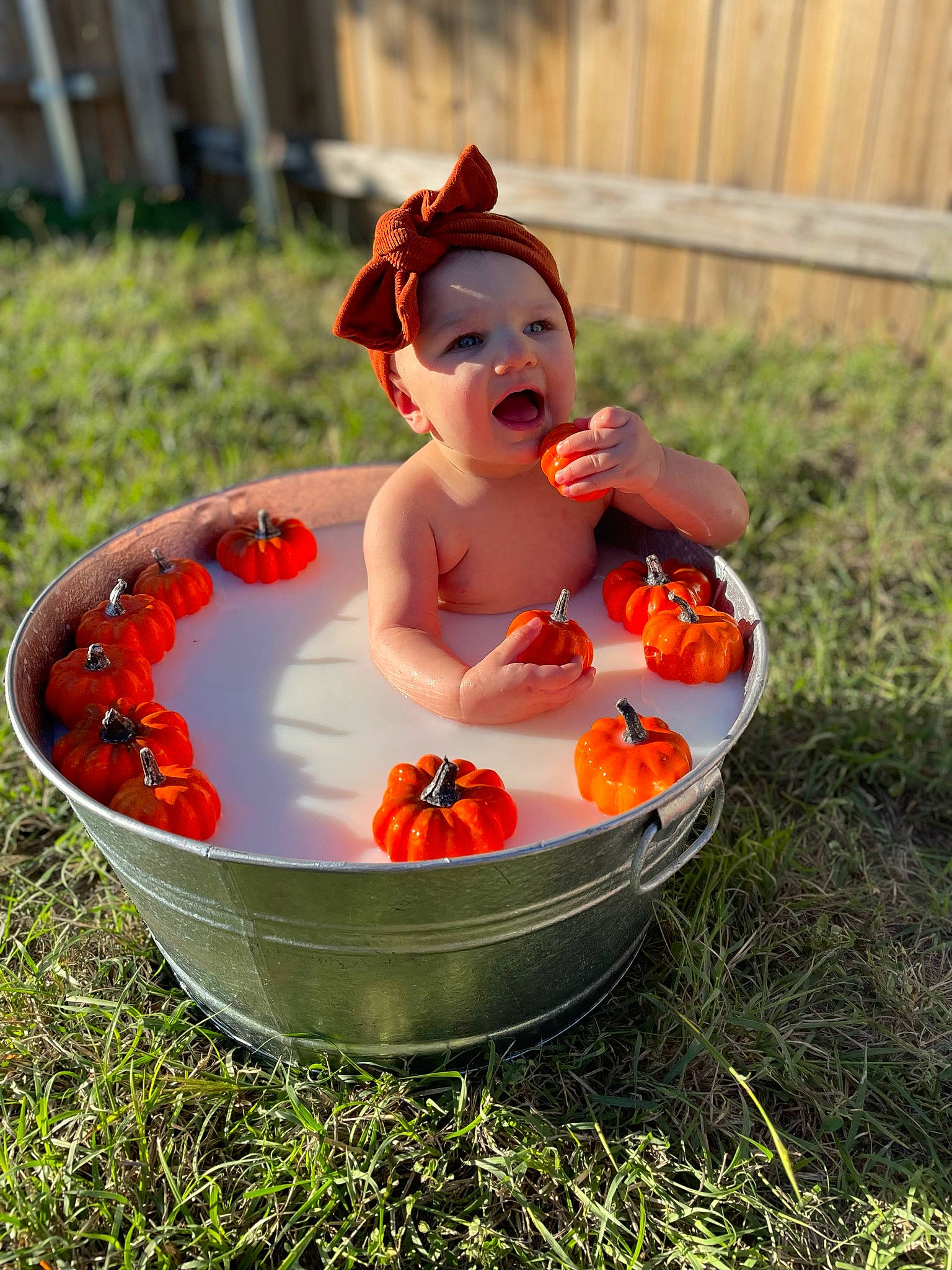 Ainsley joined the competition — help win amazing prizes! art, bathing, bucket, carmine, doll, fence, fictional_character, figurine, fruit, grass, happy, headwear, lawn_ornament, leisure, person, plant, recreation, sitting, smile, sunglasses