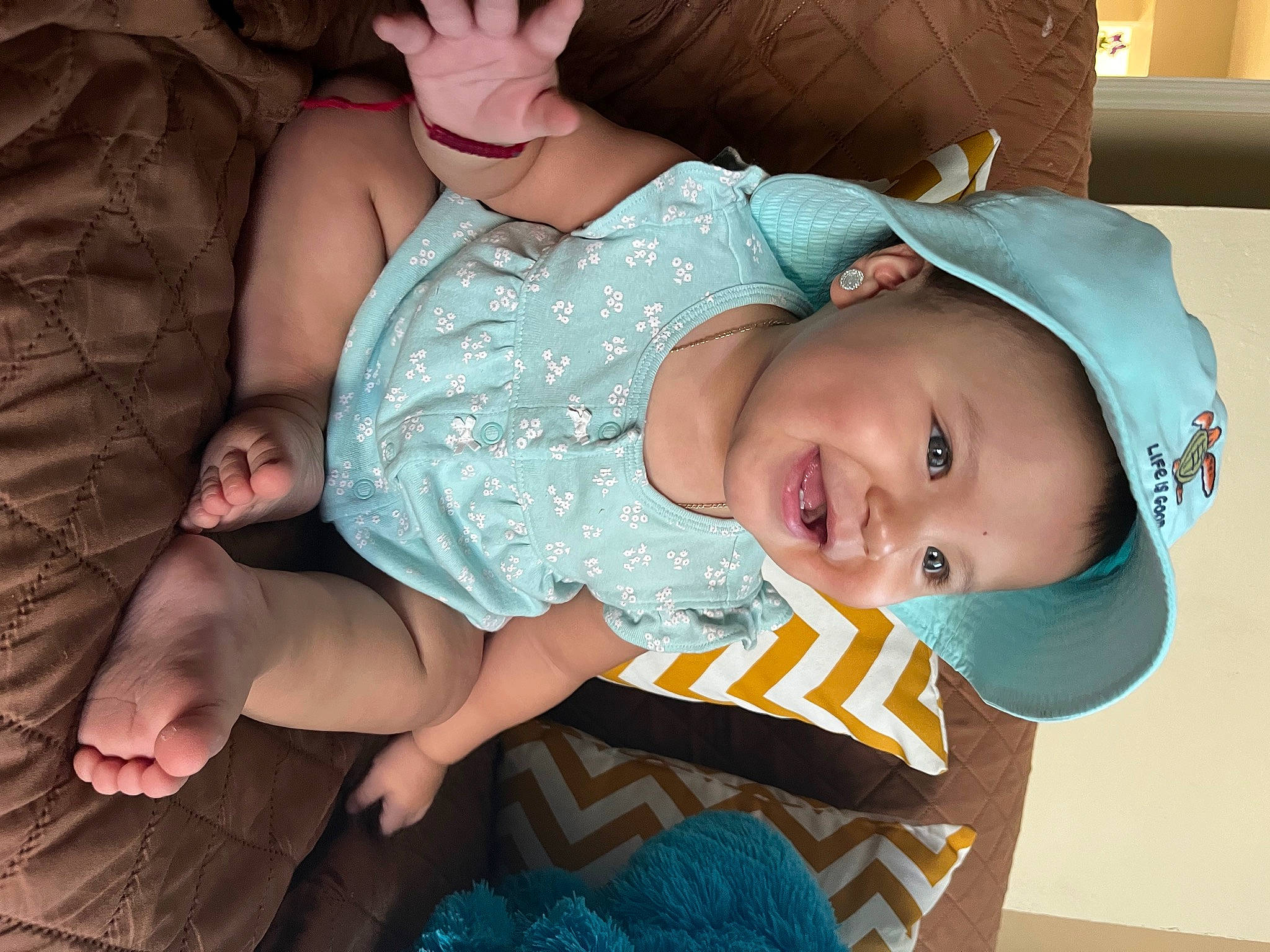 Emery joined the competition — help win amazing prizes! arm, baby_toddler_clothing, cheek, comfort, eye, facial_expression, green, happy, head, human, human_body, iris, joy, mammal, mouth, nose, organ, person, skin, smile