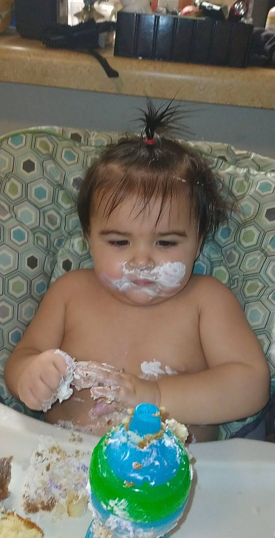 Alaya Cordova joined the competition — help win amazing prizes! baby, baked_goods, bathing, birthday_cake, cake, cake_decorating, cake_decorating_supply, cheek, child, dress, eyebrow, face, food, fun, iris, mouth, person, skin, sugar_cake, tableware