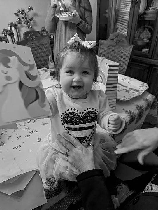 Braelynn is registered to the contest to win money with this photo: baby, baby_toddler_clothing, black, black_and_white, child, event, facial_expression, fun, hairstyle, happy, iris, monochrome, monochrome_photography, person, photograph, sitting, smile, snapshot, style, toddler