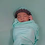 Lucifer joined the competition — help win amazing prizes! baby, blanket, child, closeup, cozy, cuteness, face, hat, head, infant, knitted, mint_color, newborn, peaceful, portrait, resting, skin, sleeping, soft_texture, wrapped