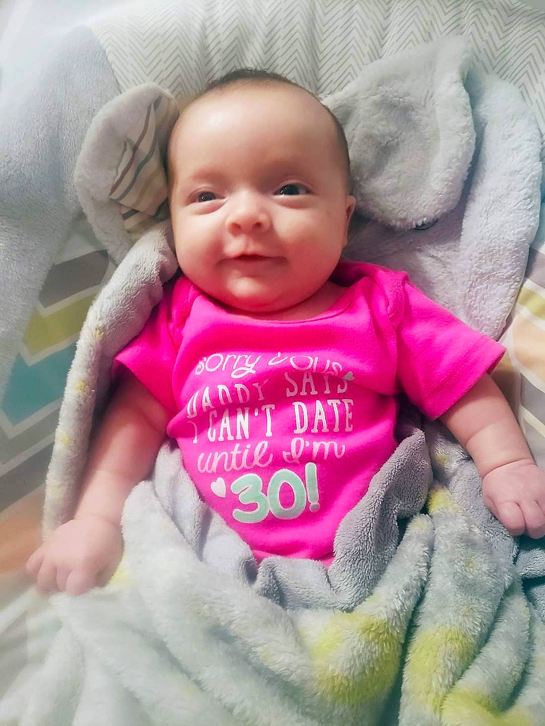 Natalie joined the competition — help win amazing prizes! baby, baby_products, baby_toddler_clothing, beauty, cheek, child, eye, face, head, lip, person, pink, product, skin, smile, toddler