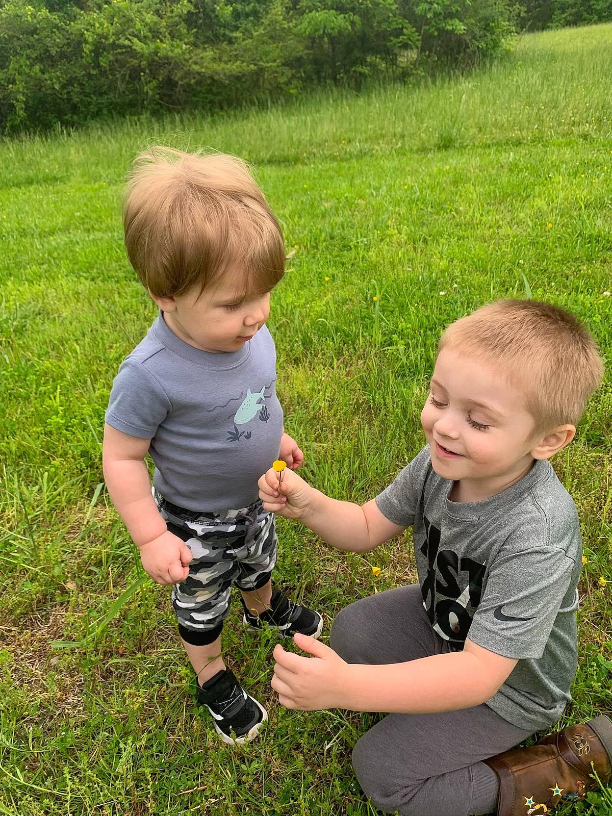 Jackson joined the competition — help win amazing prizes! baby, baby_toddler_clothing, botany, child, eye, finger, gesture, grass, grass_family, happy, joy, lawn, leaf, leg, meadow, people_in_nature, person, plant, shoe, smile