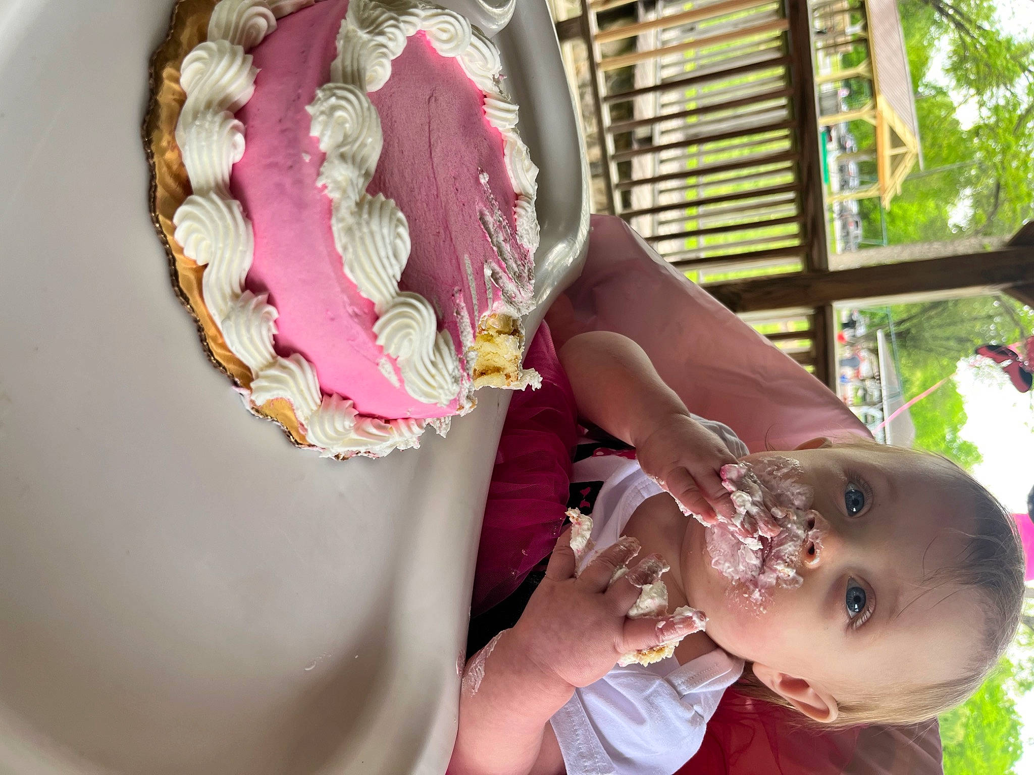 Isabella joined the competition — help win amazing prizes! baby, baby_toddler_clothing, child, comfort_food, cuisine, dairy, dessert, fashion_accessory, food, happy, hat, ingredient, leisure, magenta, person, pink, plate, recipe, sweetness, tableware