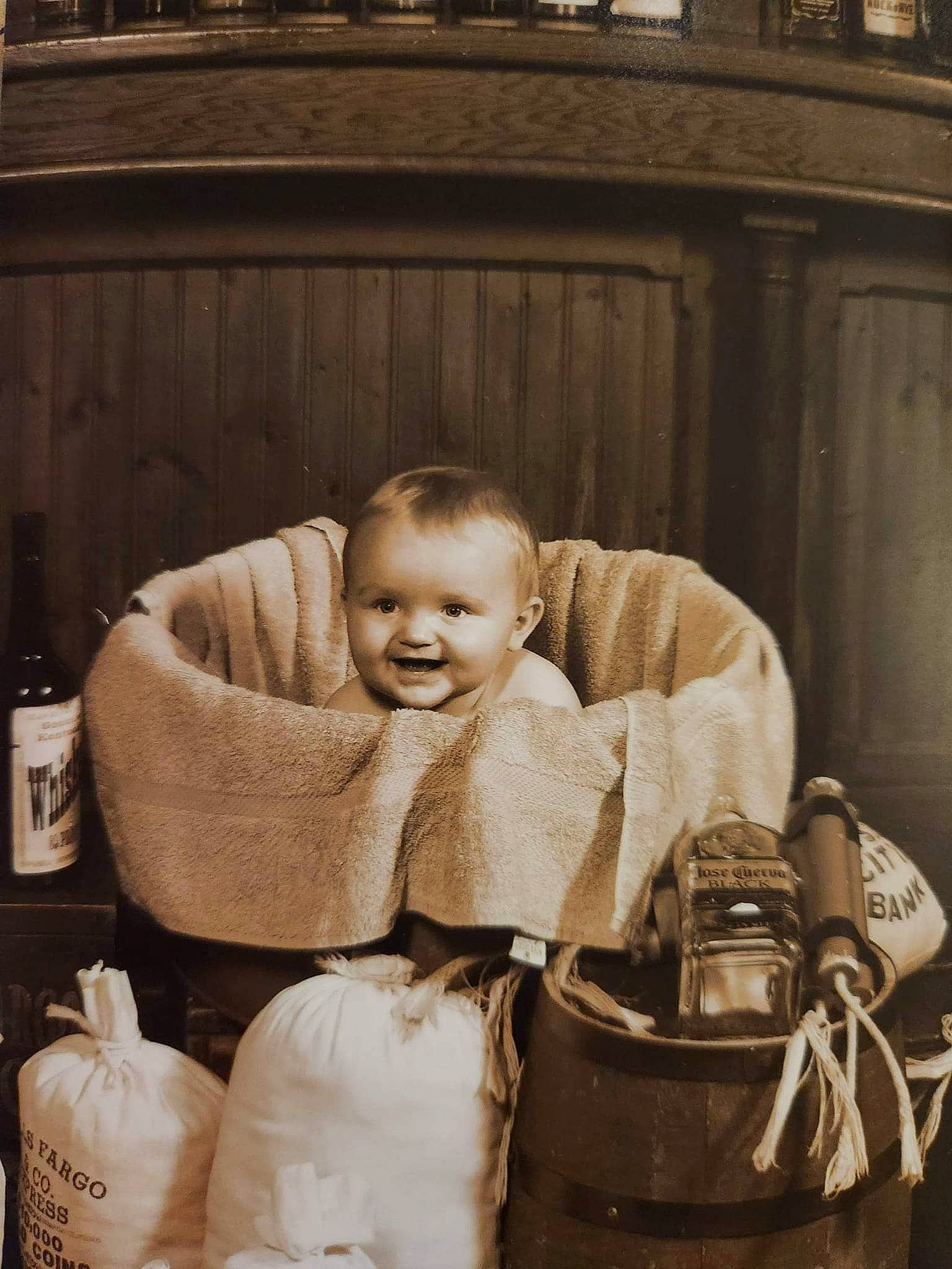 Kade joined the competition — help win amazing prizes! baby, baby_products, bag, basket, bottle, child, happy, joy, luggage_and_bags, monochrome, monochrome_photography, people, person, photograph, portrait_photography, product, room, sitting, smile, toddler